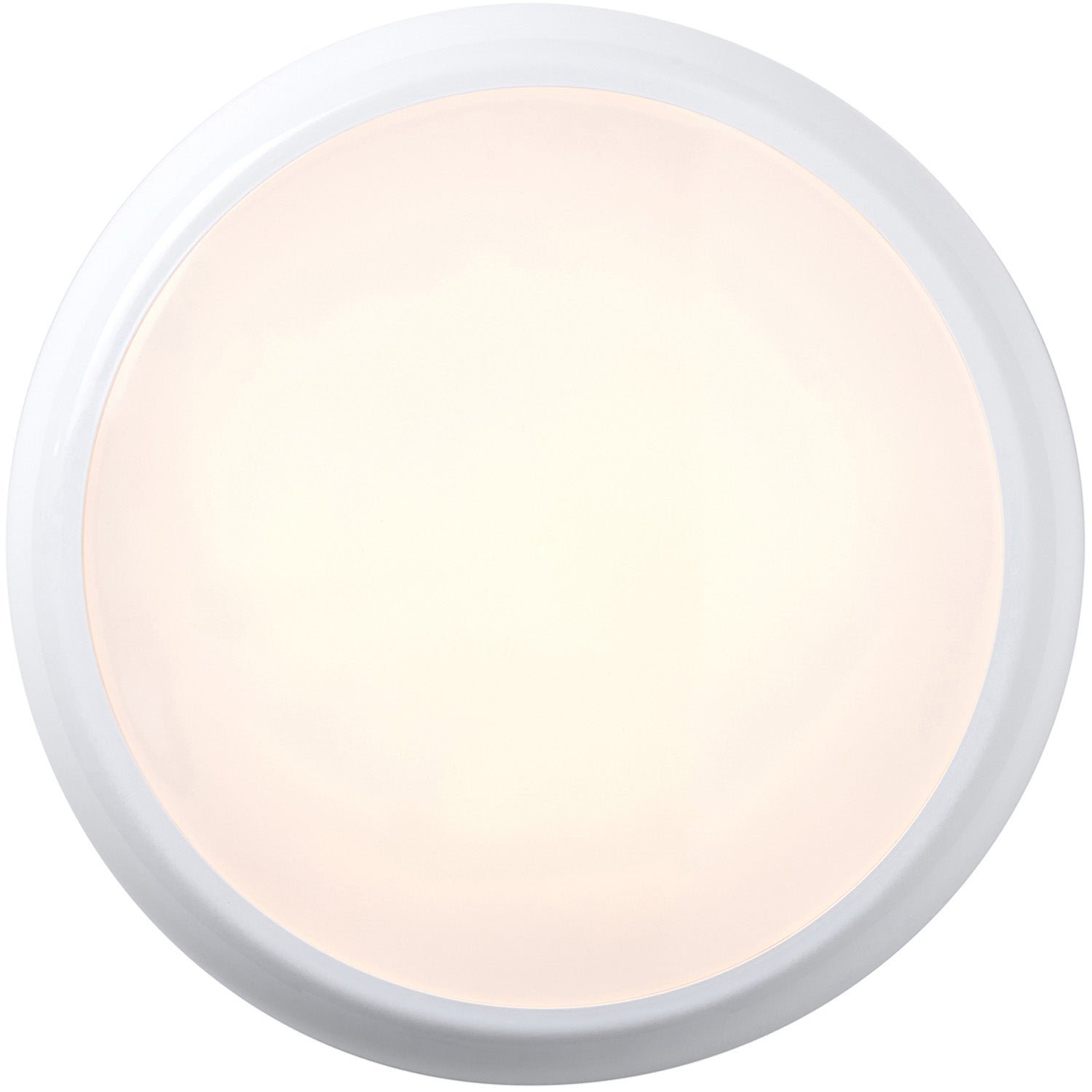 Loops Direct 31cm LED IP65 Emergency Bulkhead Light - Gloss White