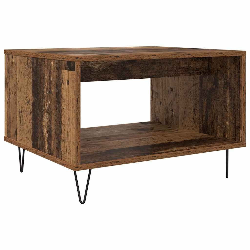 Walplus Engineered Wood Coffee Table - Dark Wood - 50 x 60 x 40 cm