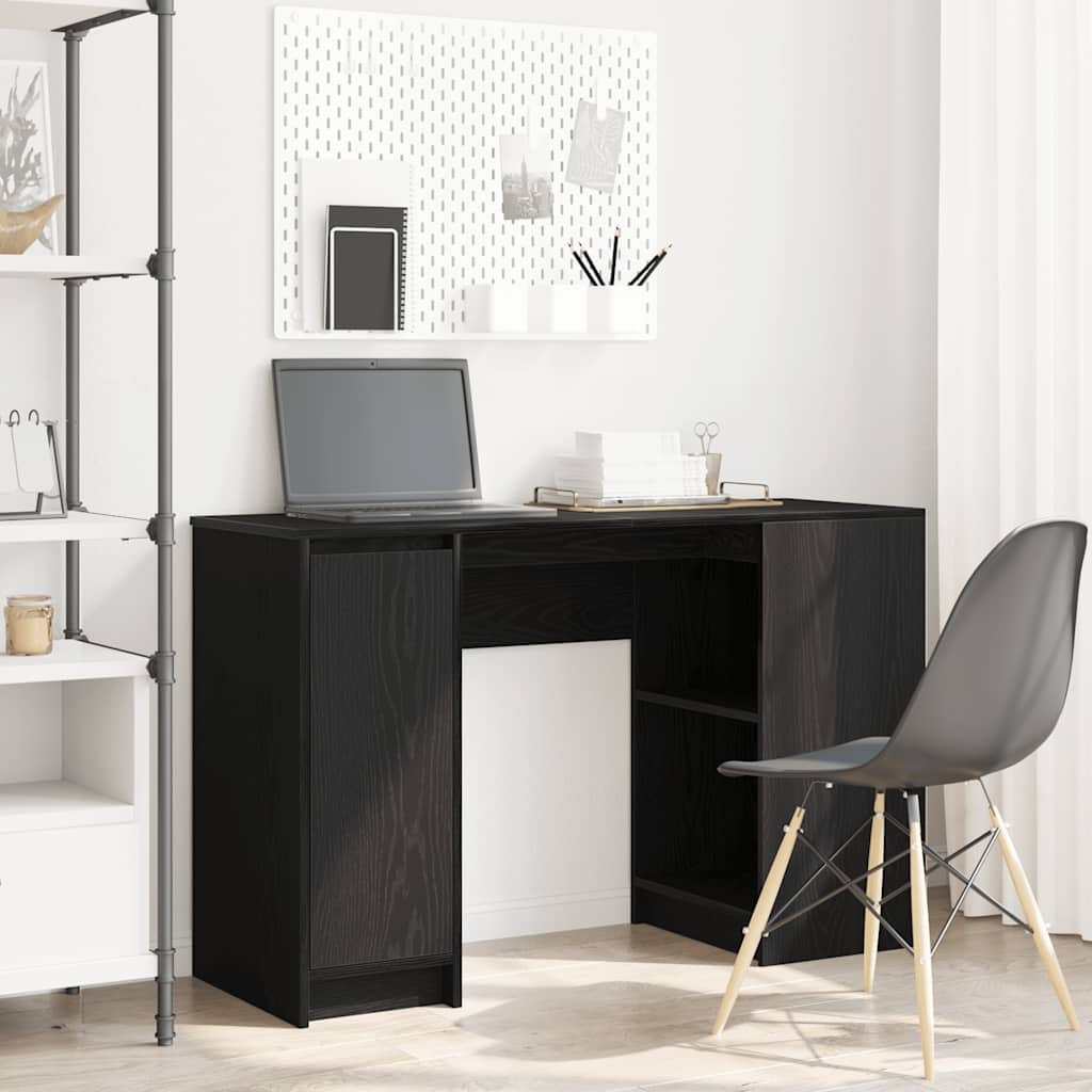 Walplus Engineered Wood Desk - Black Ash - 120 x 42 x 76 cm