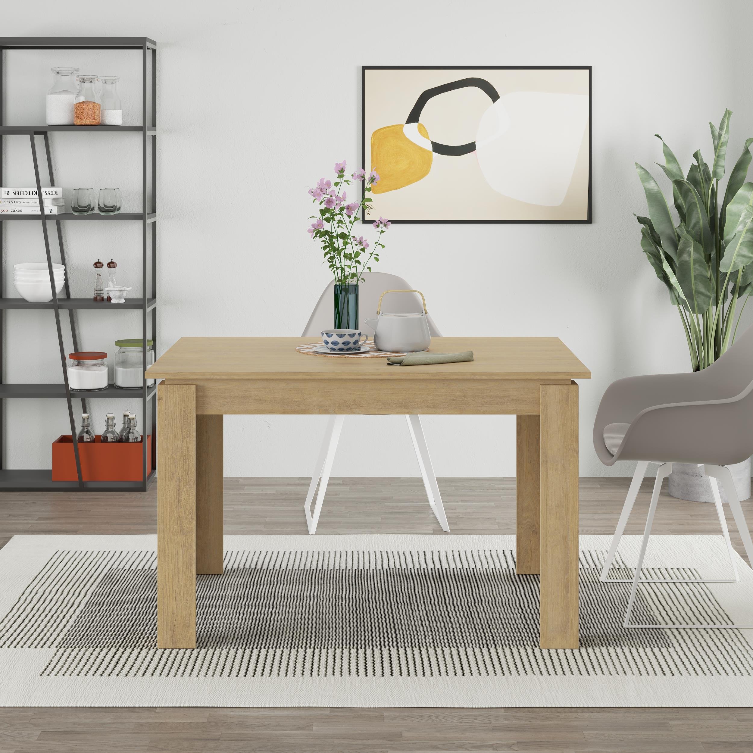 Decortie Tolmen Extendable Dining Table - Oak
