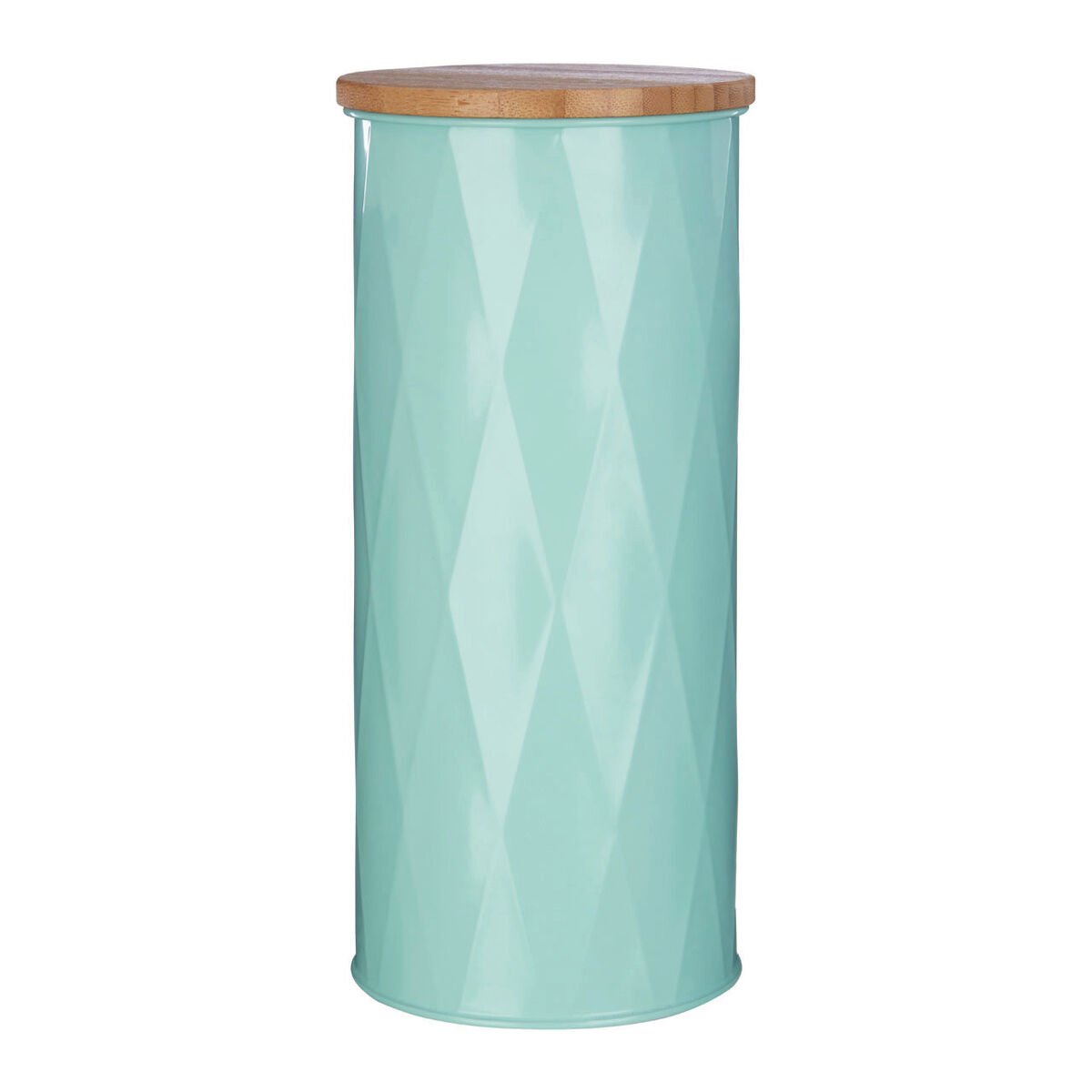 Orsina Rhombus Metal Large Storage Canister – Green