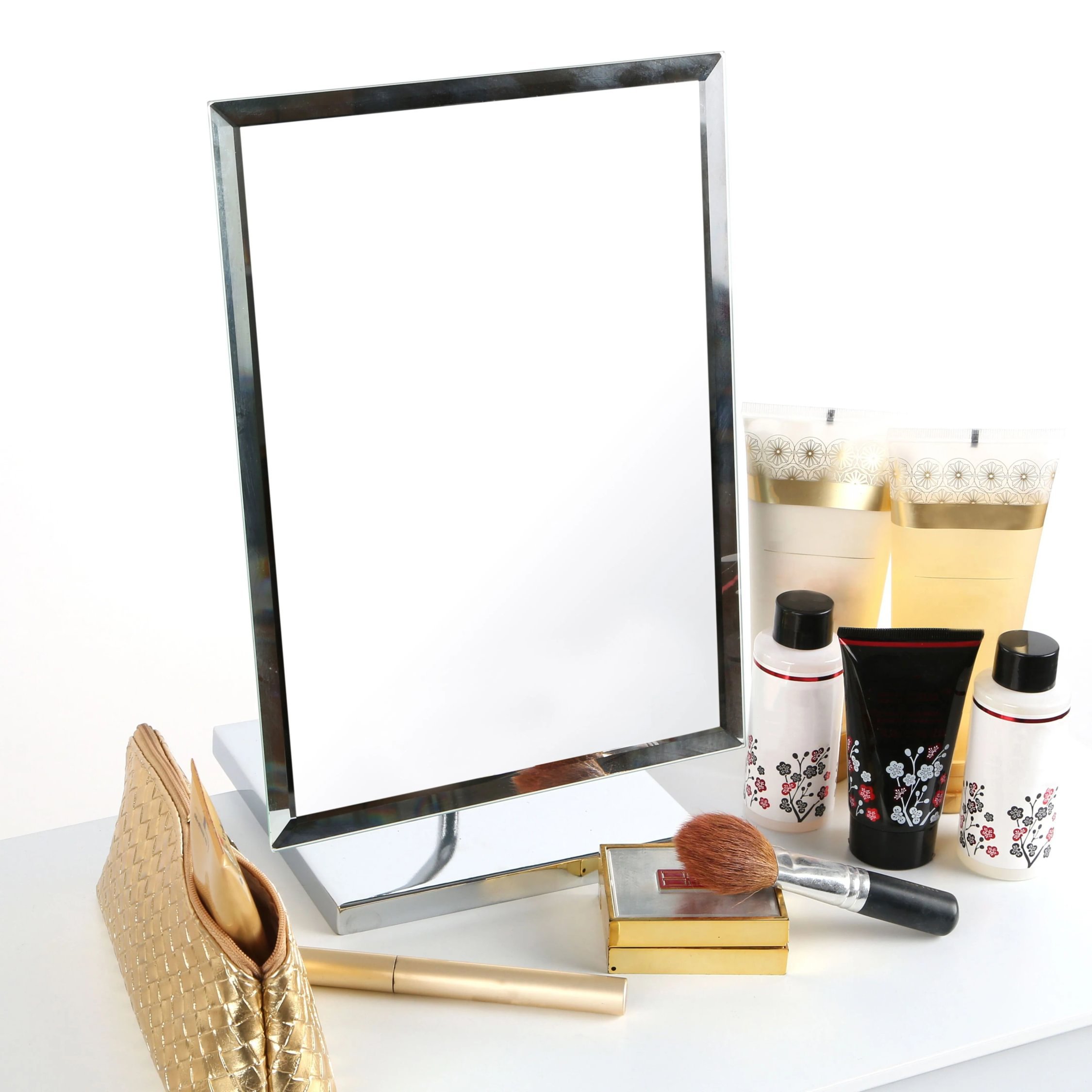 Orsina Mola Rectangular Table Mirror – Silver