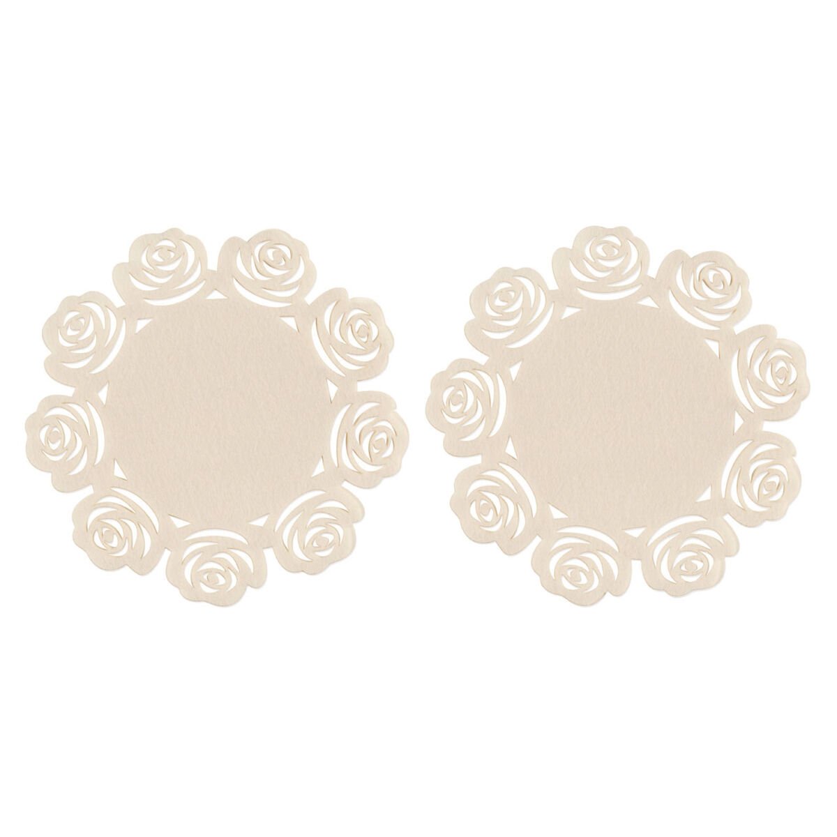 Orsina Felt Set Of 2 Placemats - Cream