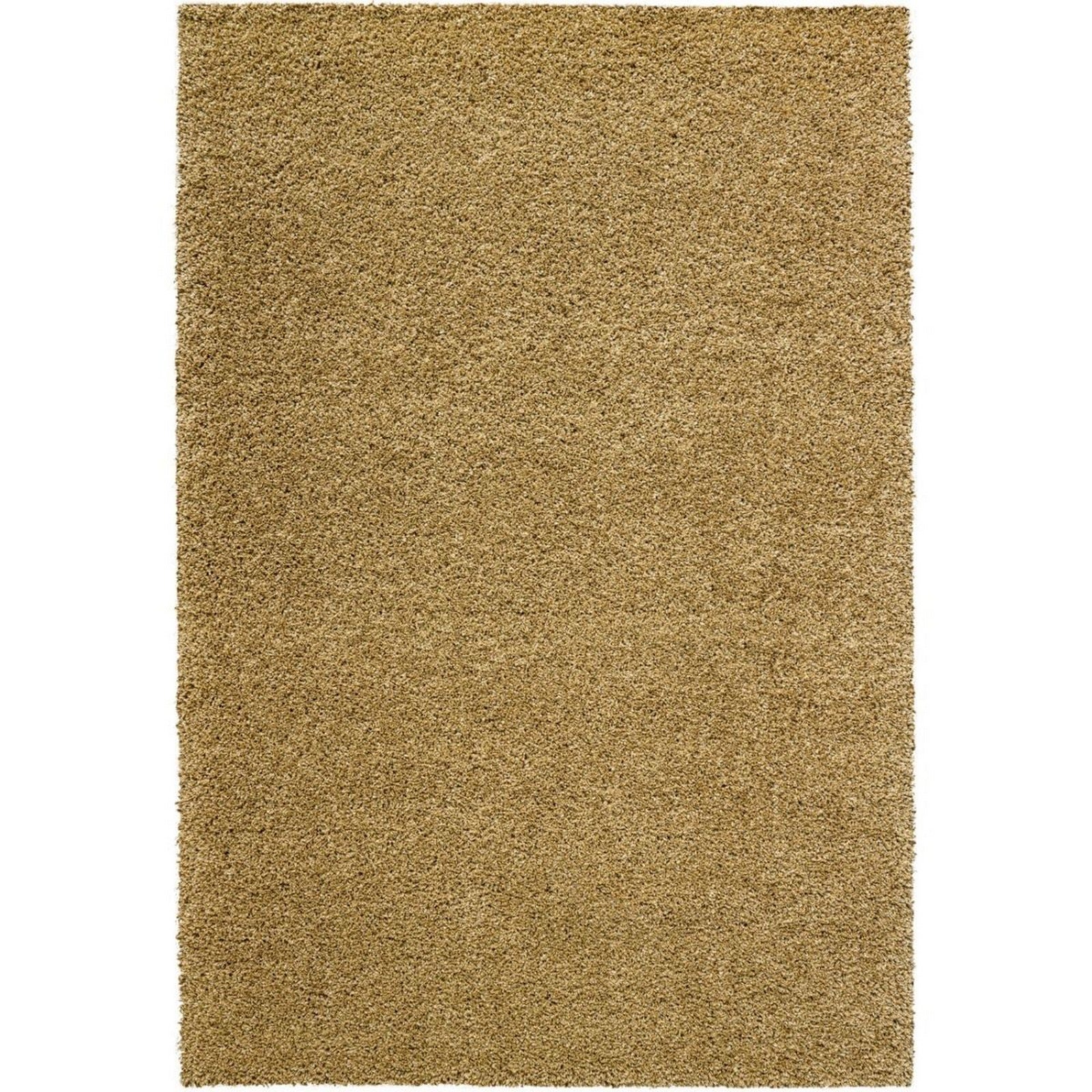 Mega Flooring Gold Shaggy Plain Rug - 80 x 150cm