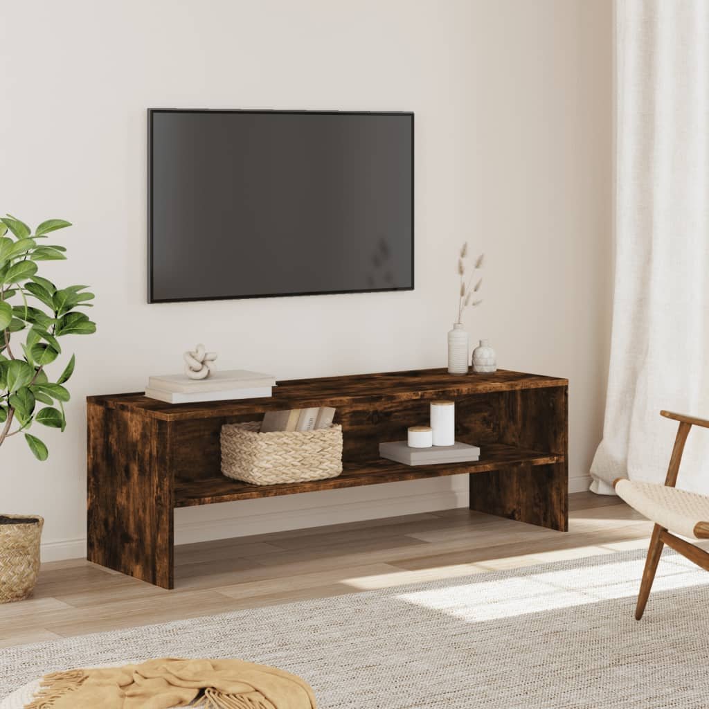 Walplus Engineered Wood TV Cabinet - Dark Oak - 120 x 40 x 40 cm