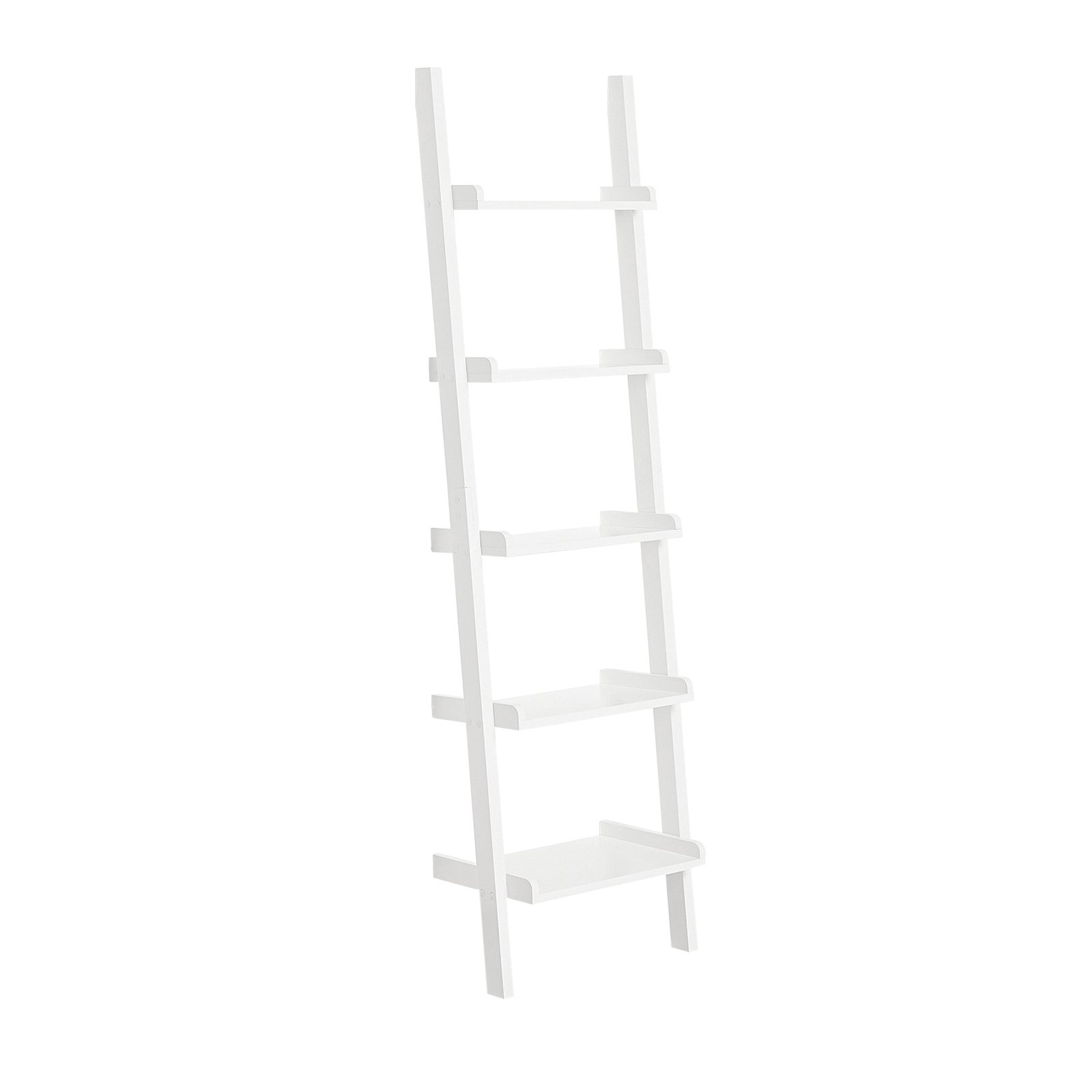 SoBuy 5 Shelf Narrow Ladder Wall Shelf - White