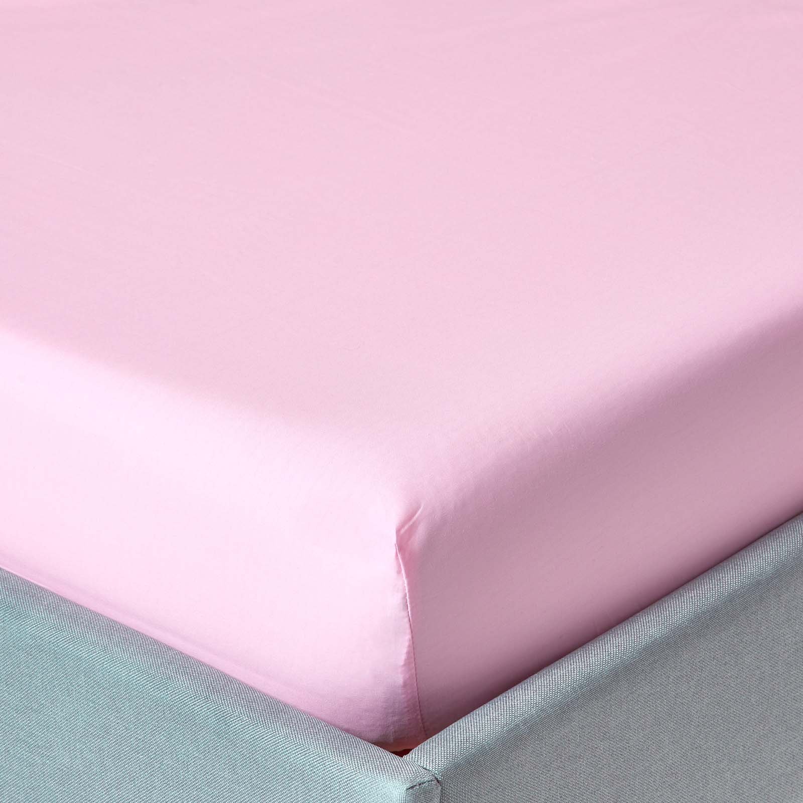 Homescapes Egyptian Cotton Pink Fitted Sheet - Single