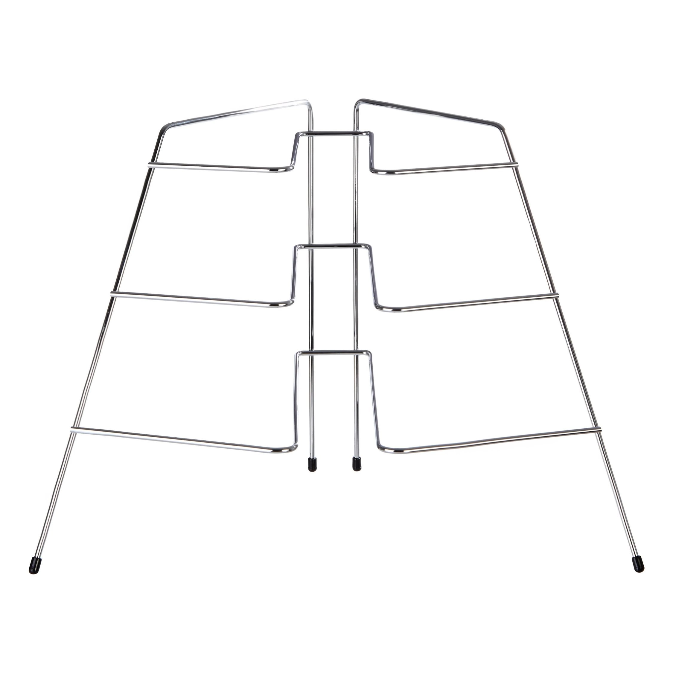Orsina Jasper Corner Plate Rack - Chrome