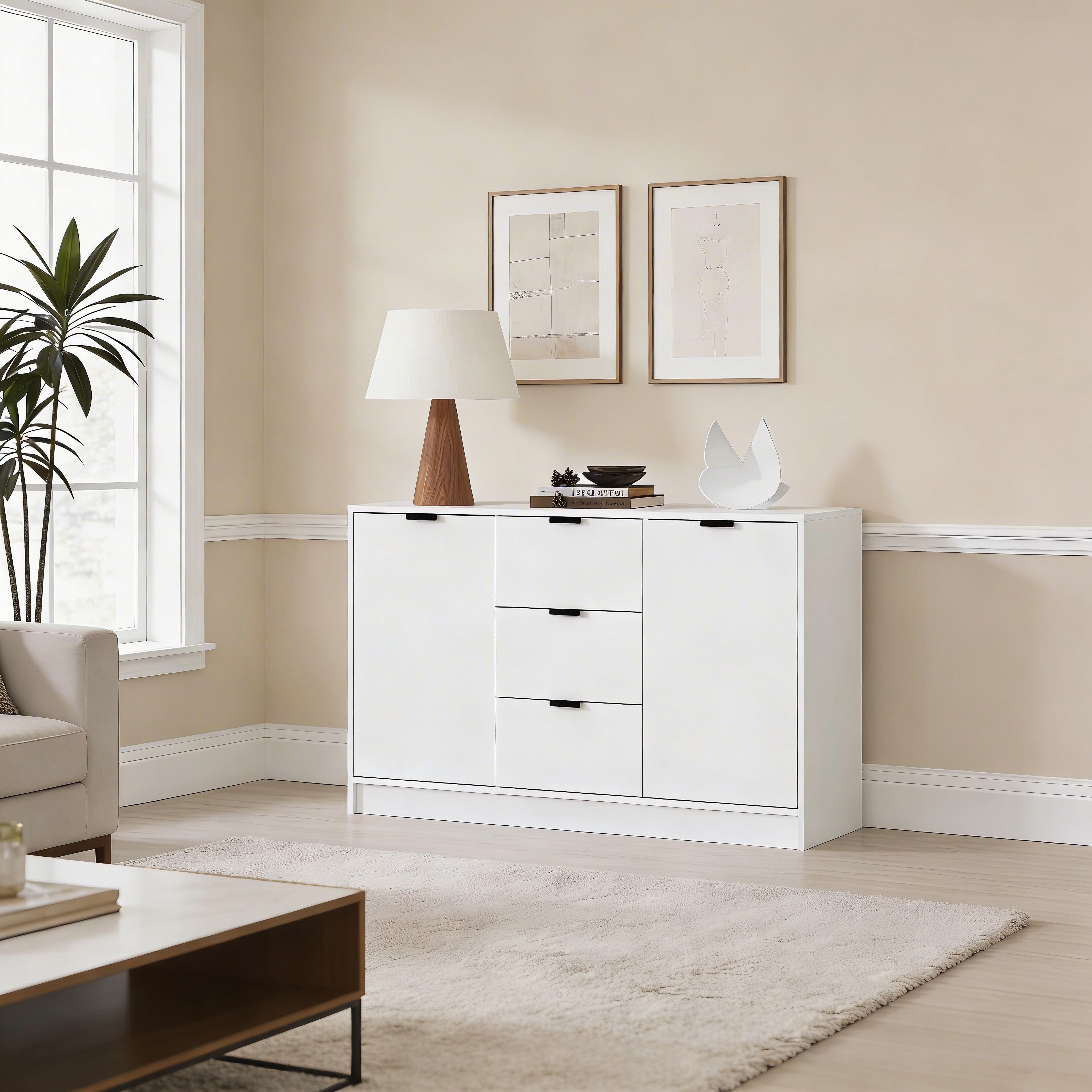 Home Source 2 Door 3 Drawer Large Sideboard