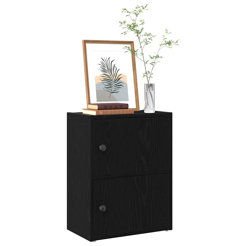 Walplus Engineered Wood Bookcase - Dark Oak - 40 x 24 x 52 cm