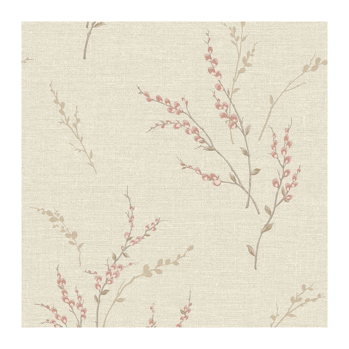 Belgravia Carmella Floral Textured Vinyl Wallpaper - Pink