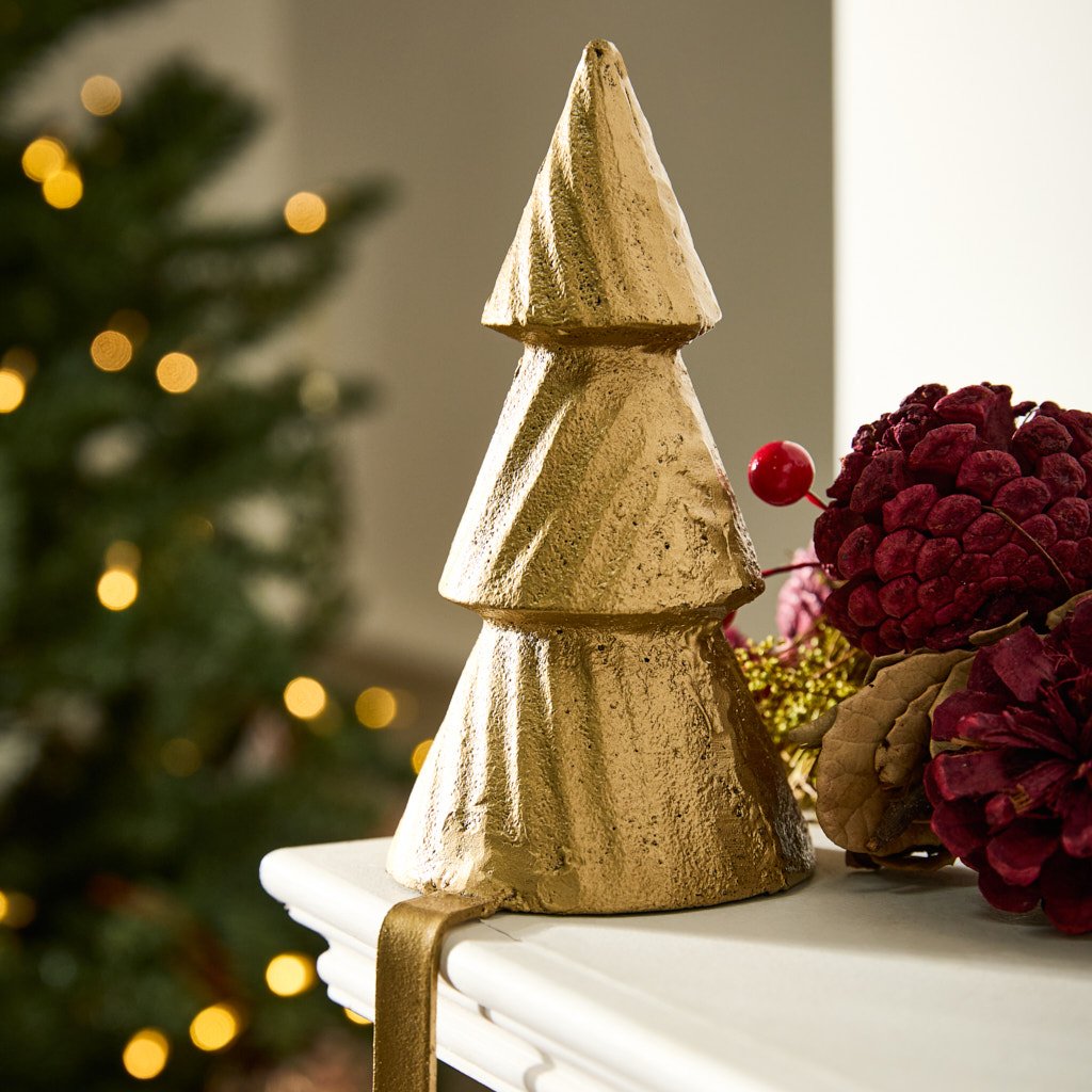 Dibor Iron Stocking Holder - Gold