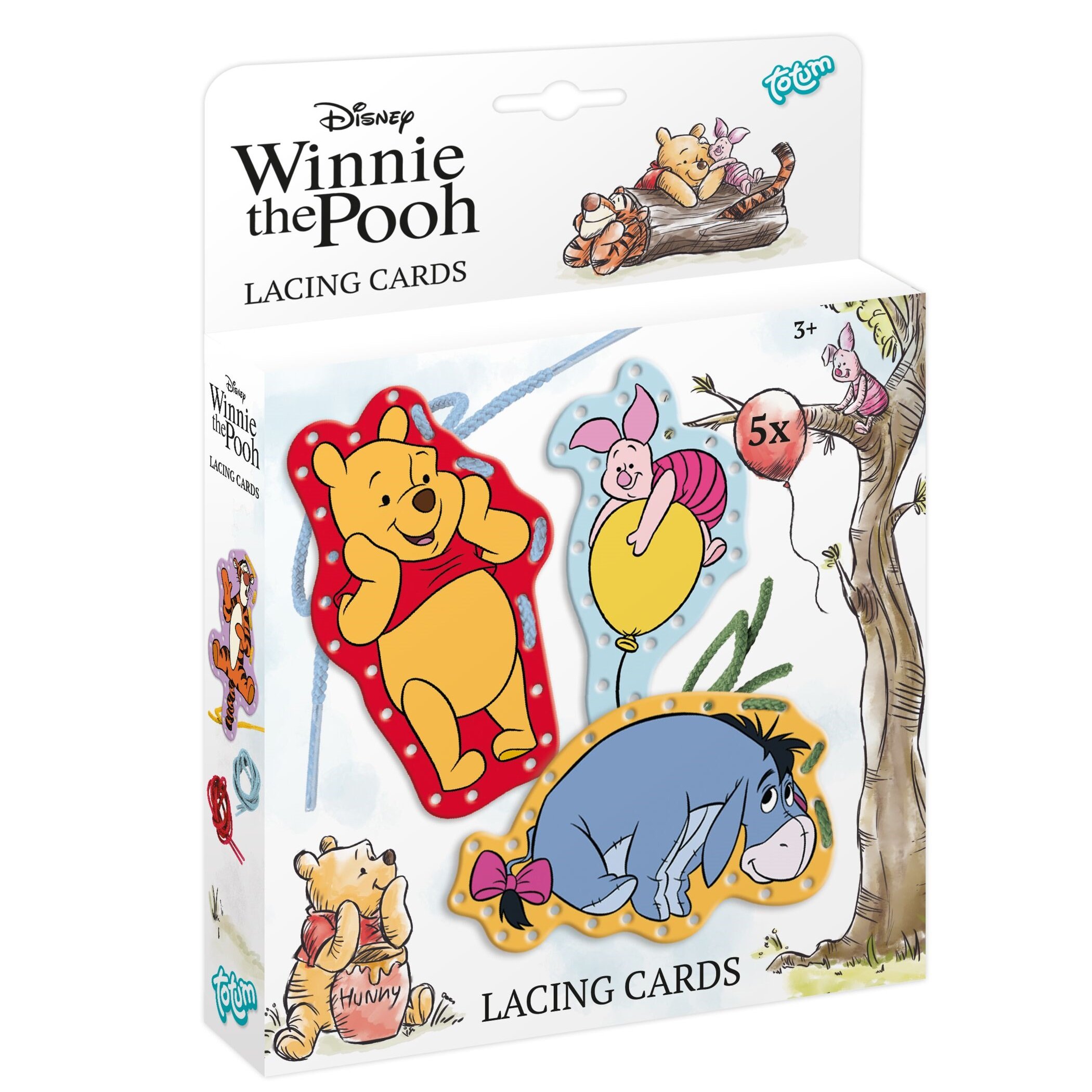 Totum Winnie the Pooh Lacing Cards - 5 Piece