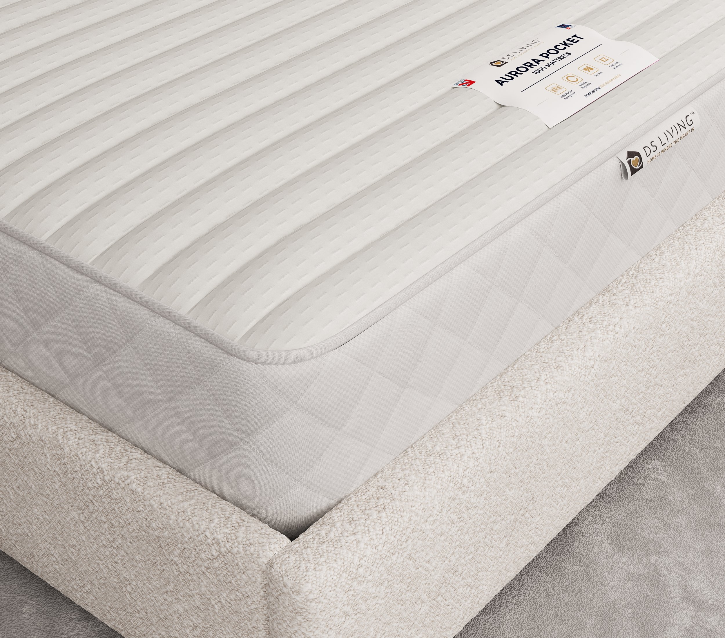 DS Living Premium Comfort 1000 Pocket Sprung Mattress - Small Double