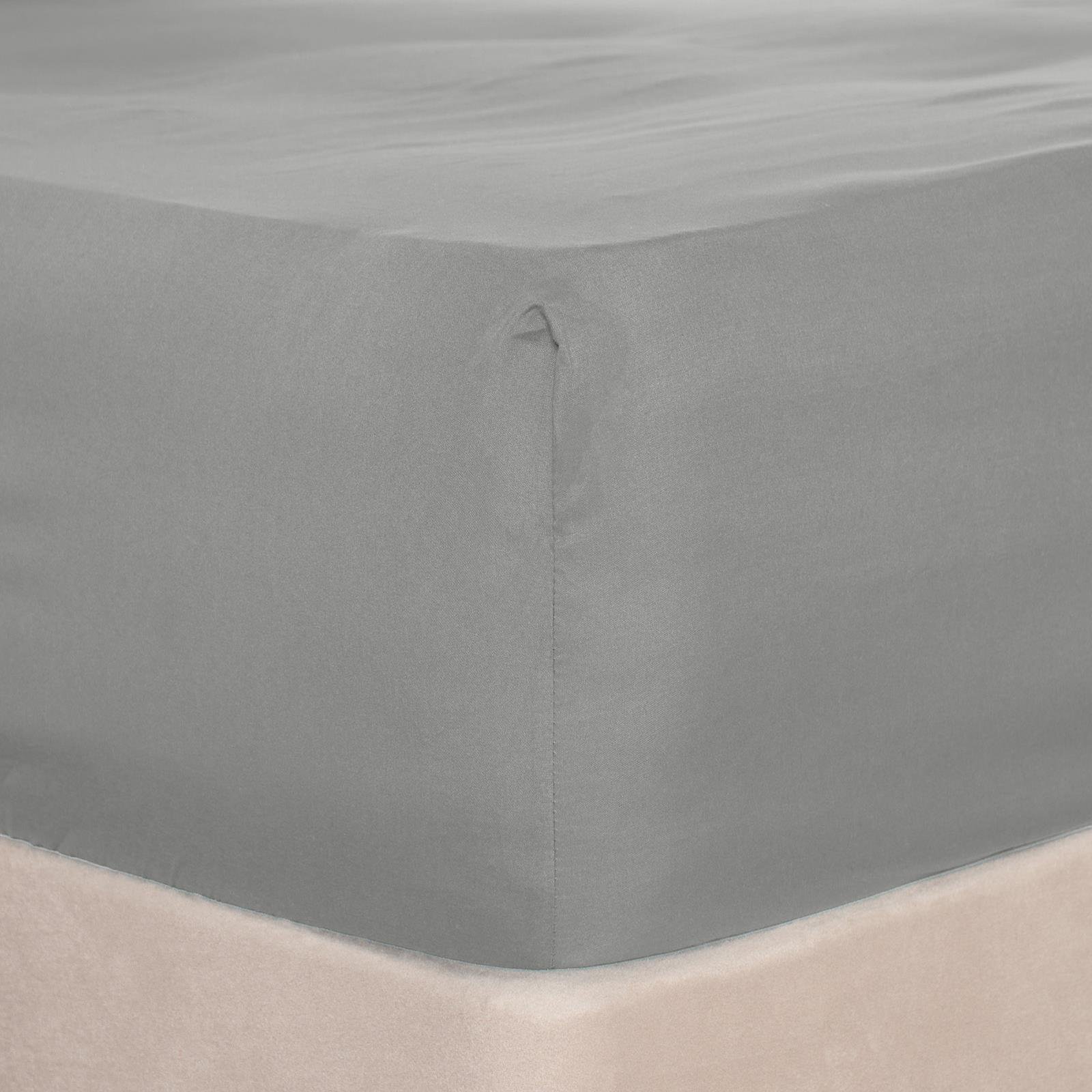 OHS Plain Microfibre Deep Fitted Bed Sheet Grey - King