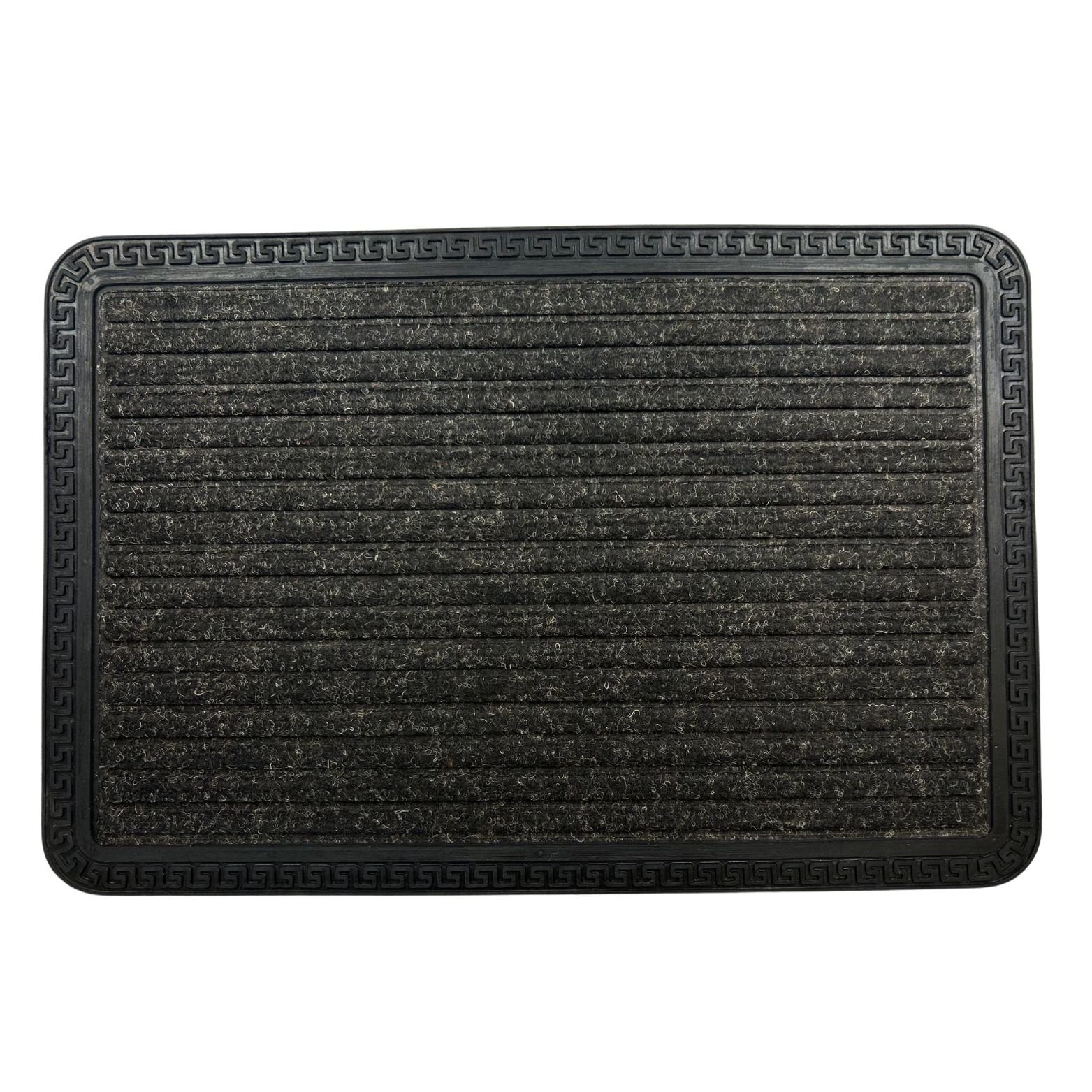 Ark Mat Black 5mm Heavy Duty Washable Rubber Backed Door Mat - 40 x 60cm