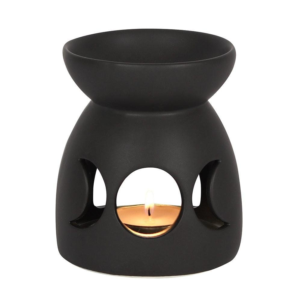 Something Different Triple Moon Oil Burner - Black