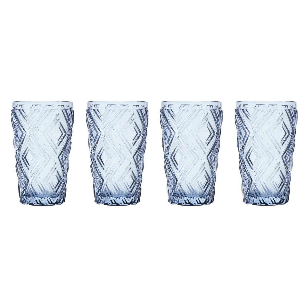 Orsina Fleur Set of 4 Highball Glasses – Blue