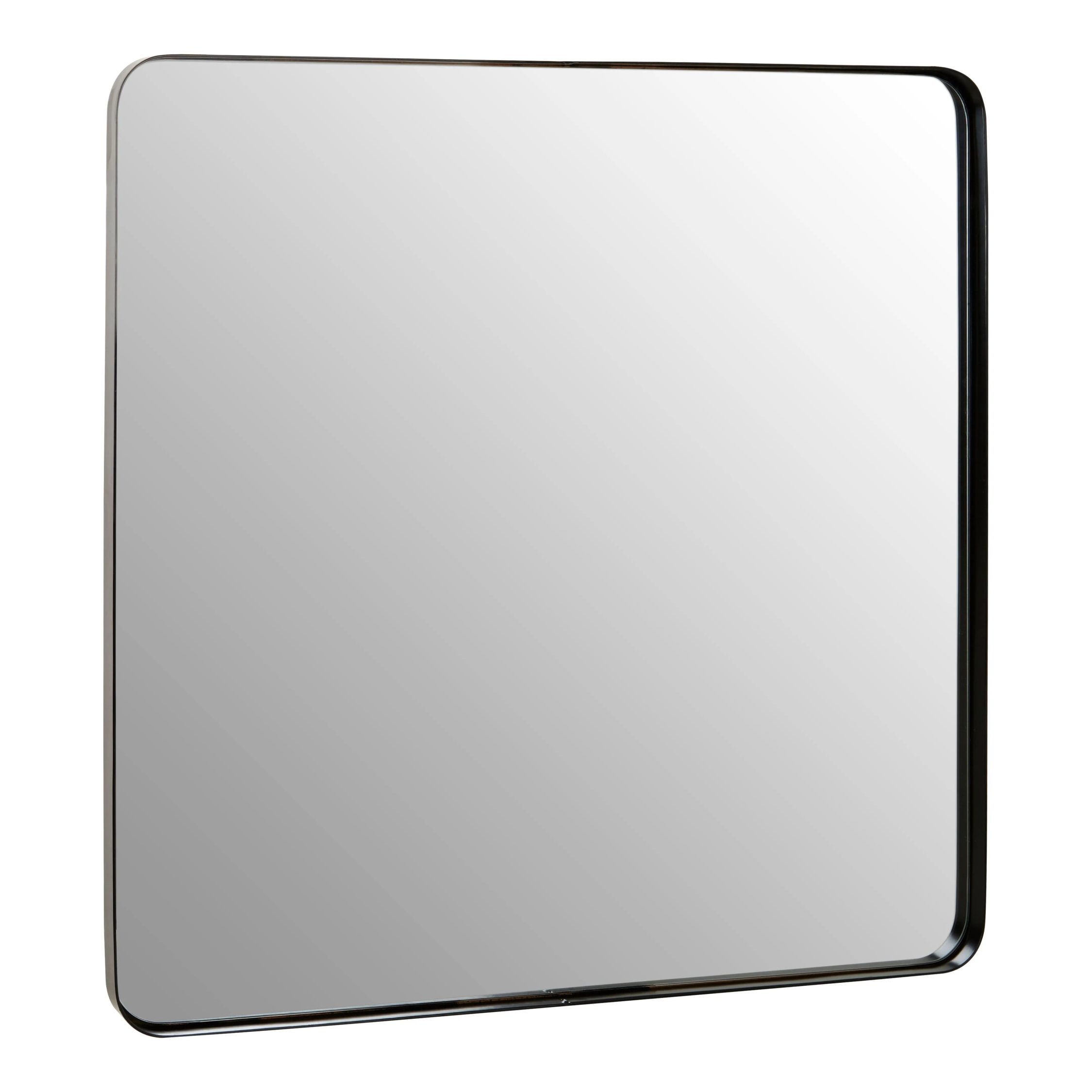 Orsina Candi Matt Square Wall Mirror – Black