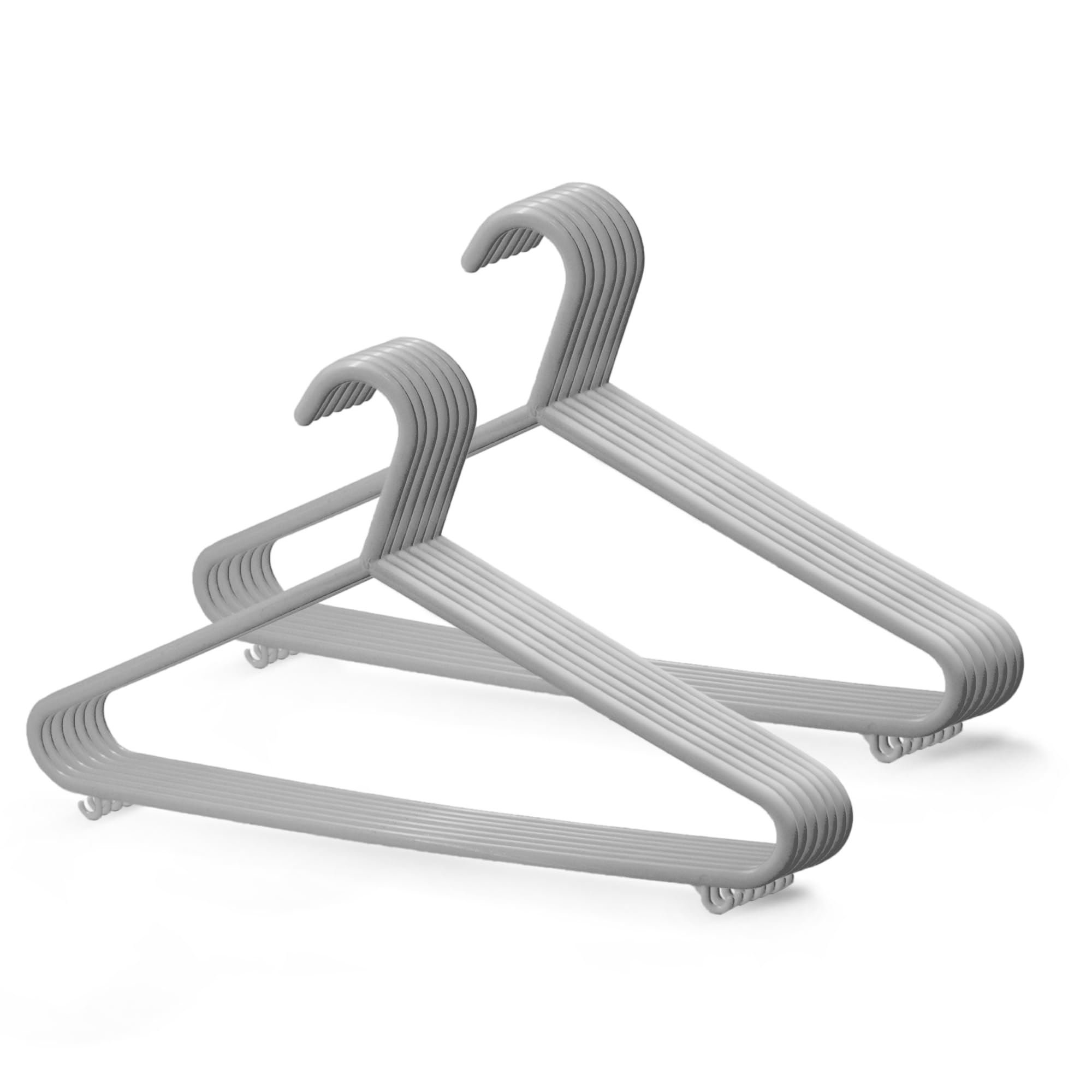 Keplin Grey Basic Plastic Coat Hangers - Pack of 25