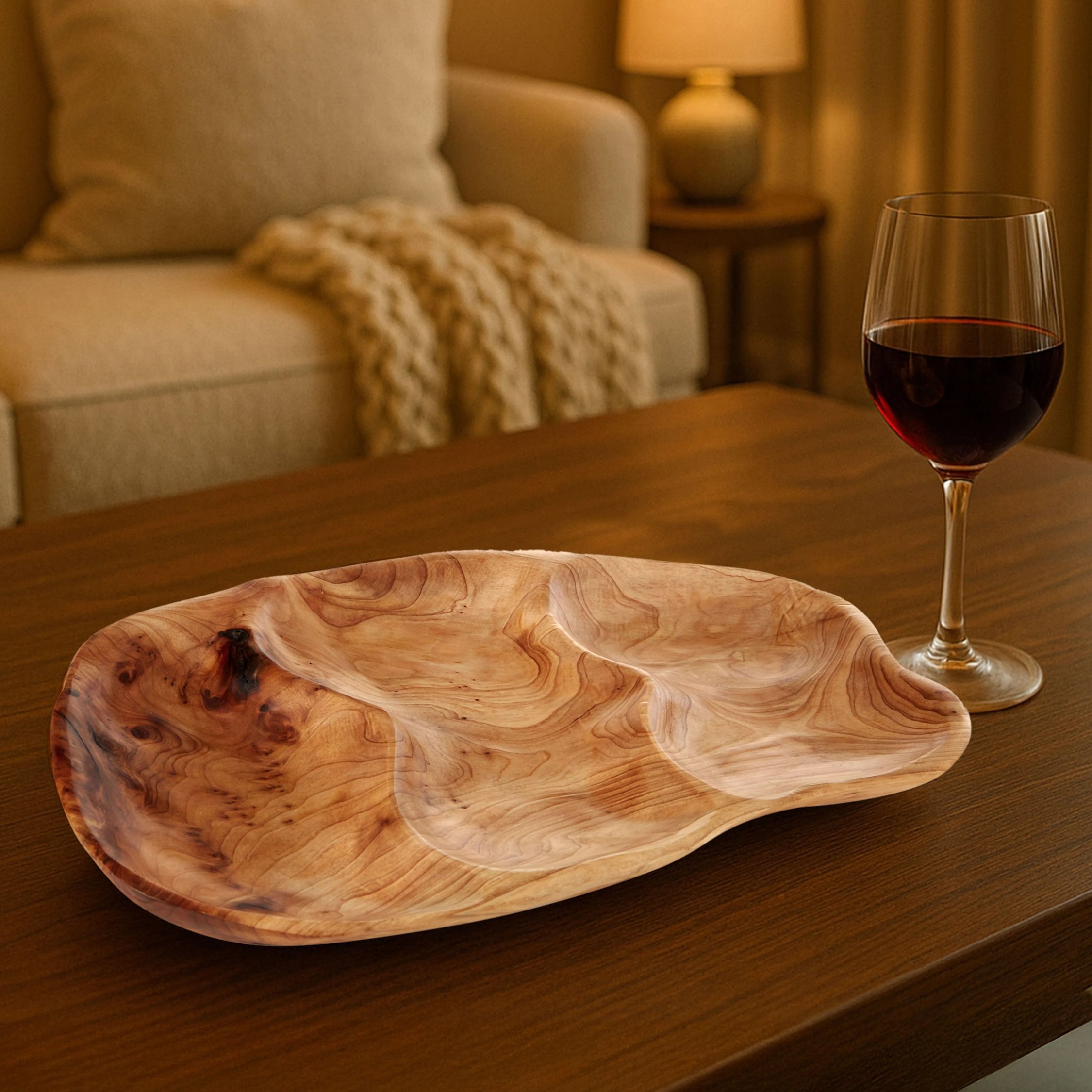 Orsina Savin 3 Section Serving Dish in Cedarwood