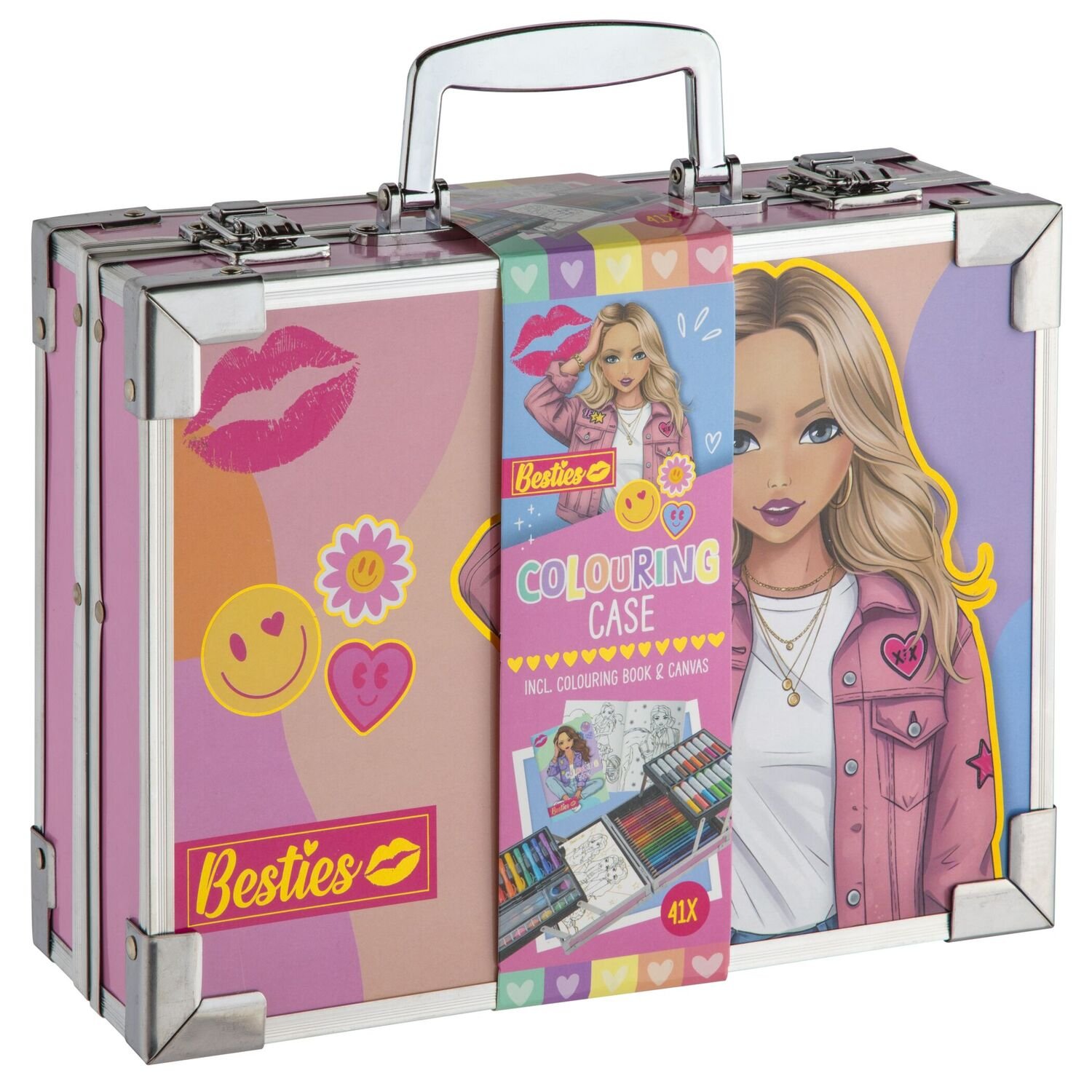 Totum Besties Colouring Metal Case Art Set - 41 Piece