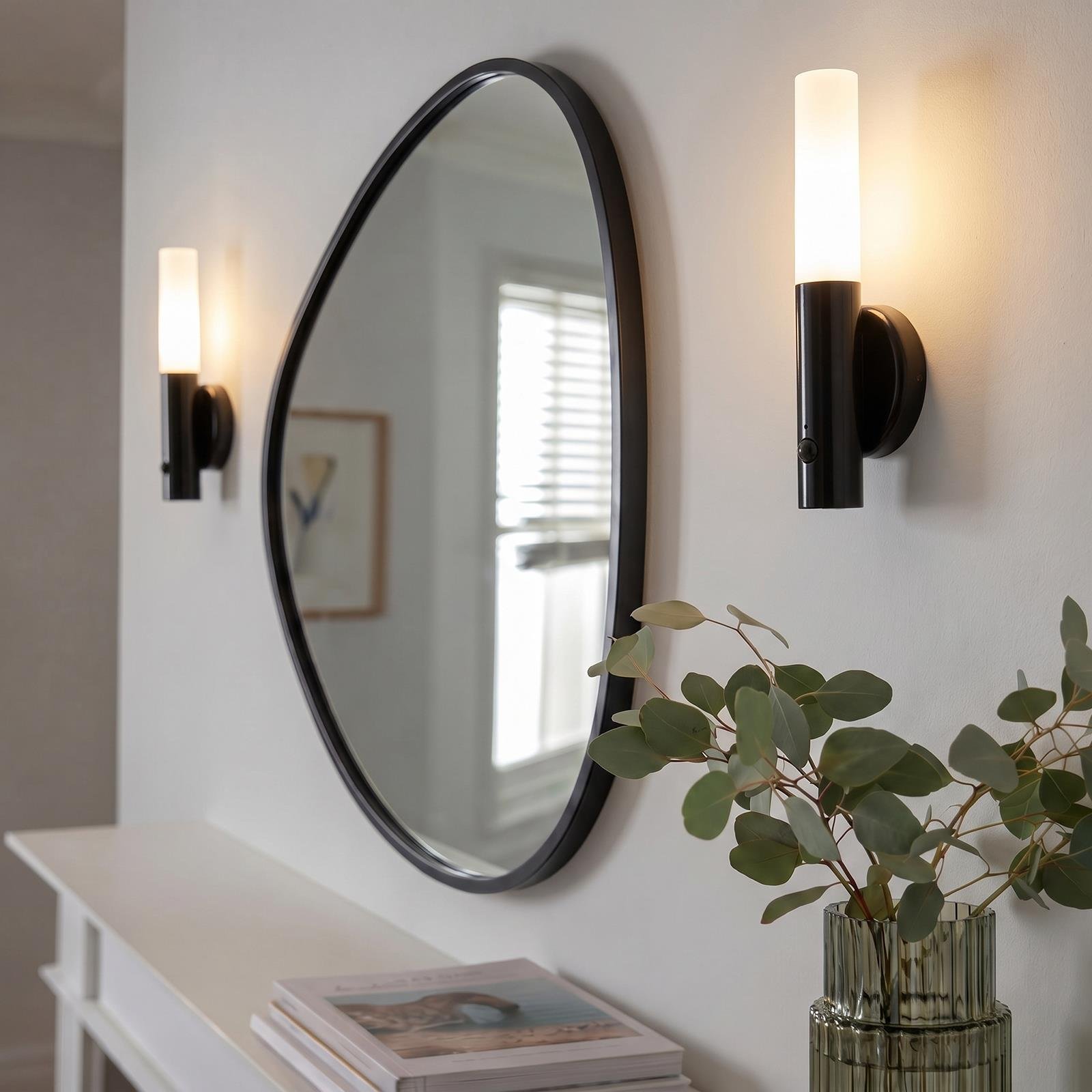 OHS 2 Pack Sensor Wall Lights - Black