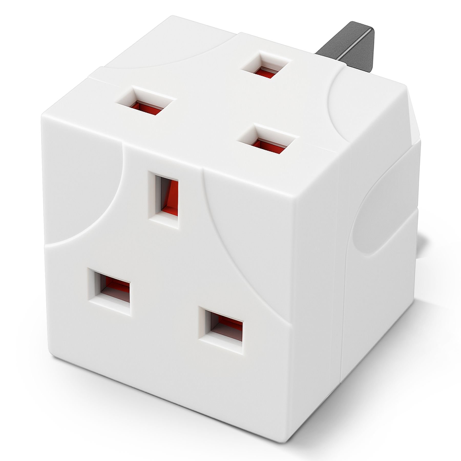 Desiretech 13A Fused 2 Way UK Plug Adaptor - White