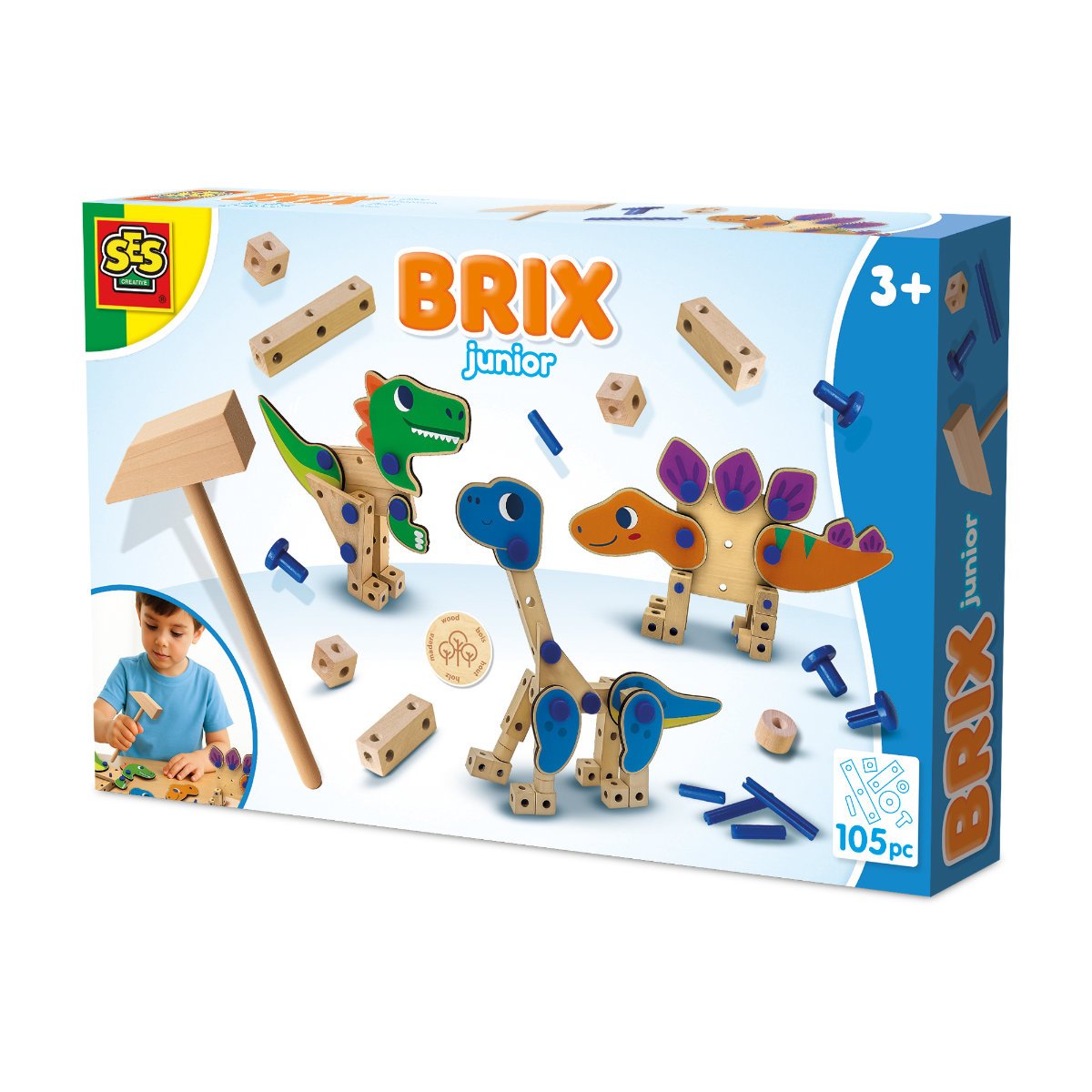 SES Creative Brix Junior Construction Set - Dinosaurs