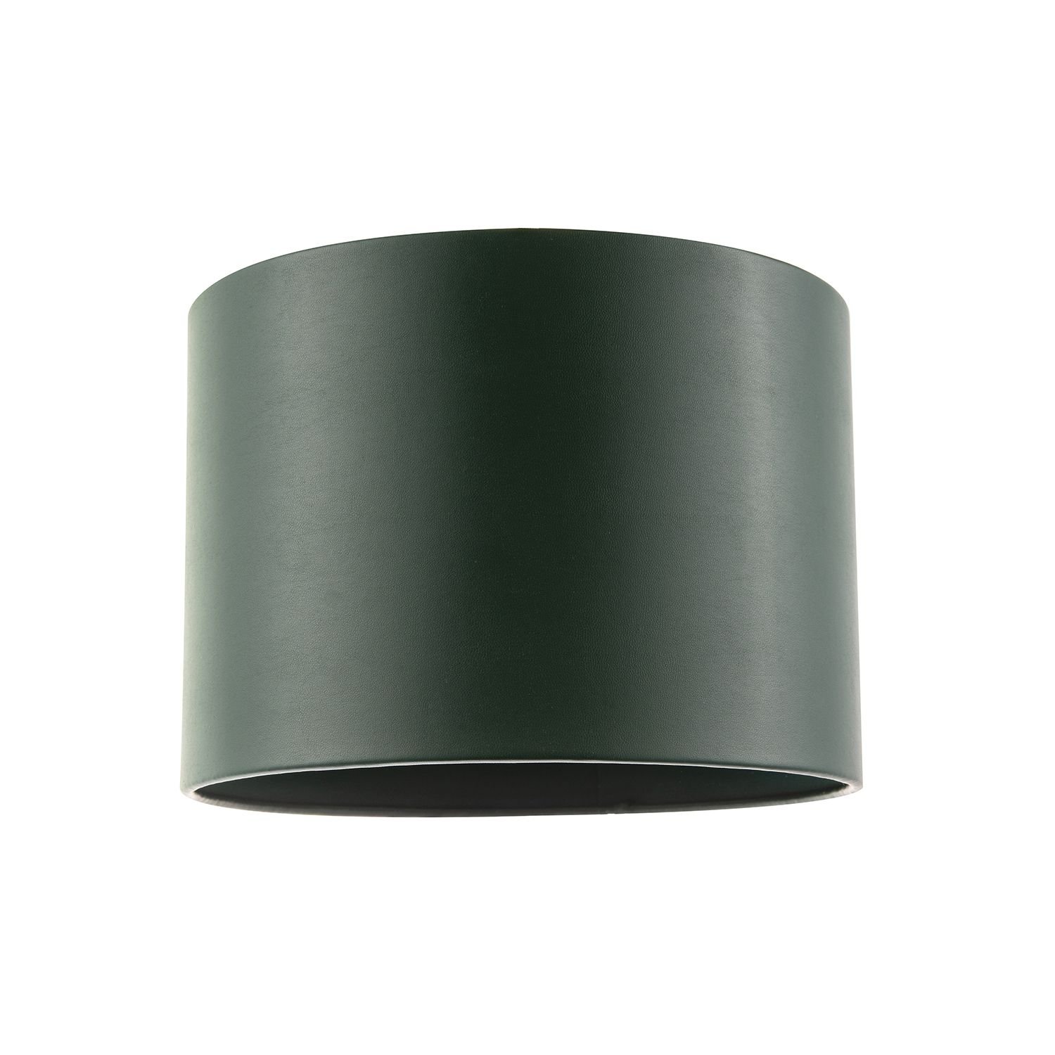 Happy Homewares Forest Green Faux Leather with Inner Cotton Lampshade - 25cm