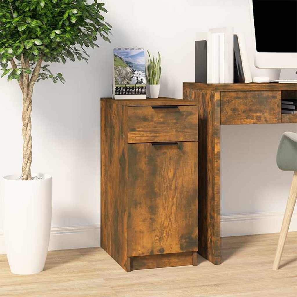 Walplus Engineered Wood Cabinet - Dark Oak - 33.5 x 50 x 75 cm