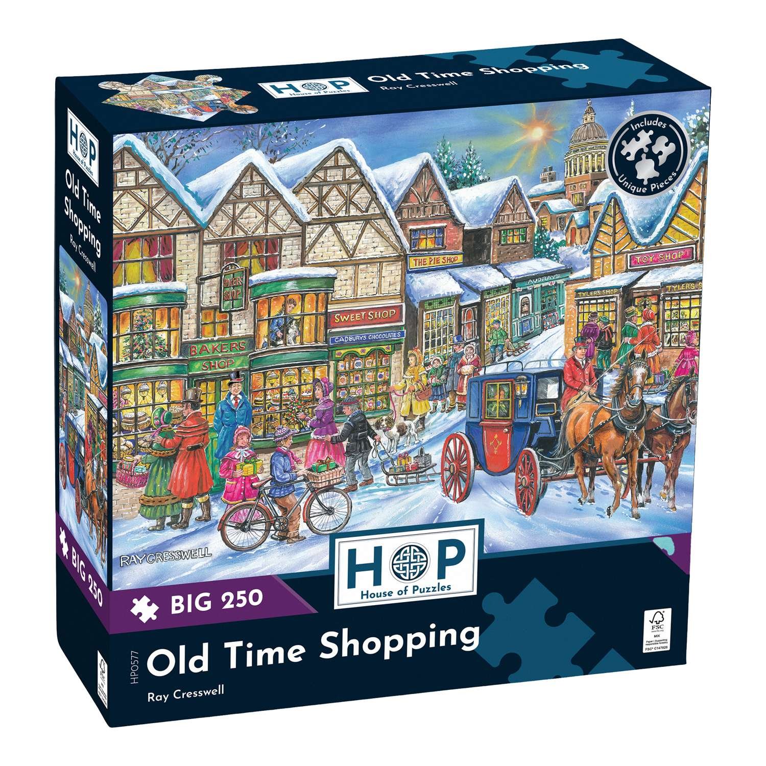The House of Puzzles Old Time Shopping BIG 250 Puzzle 3 Years +