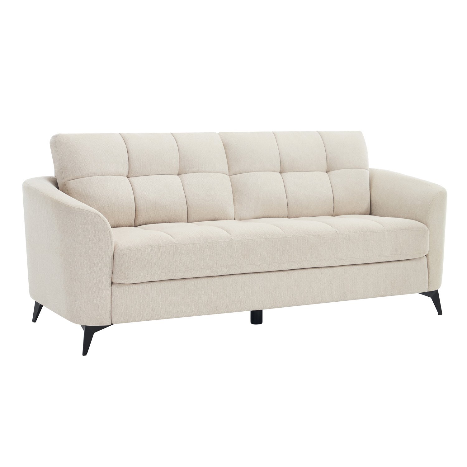 Furniture Online Solna Scandi 3 Seater Linen Sofa – Beige