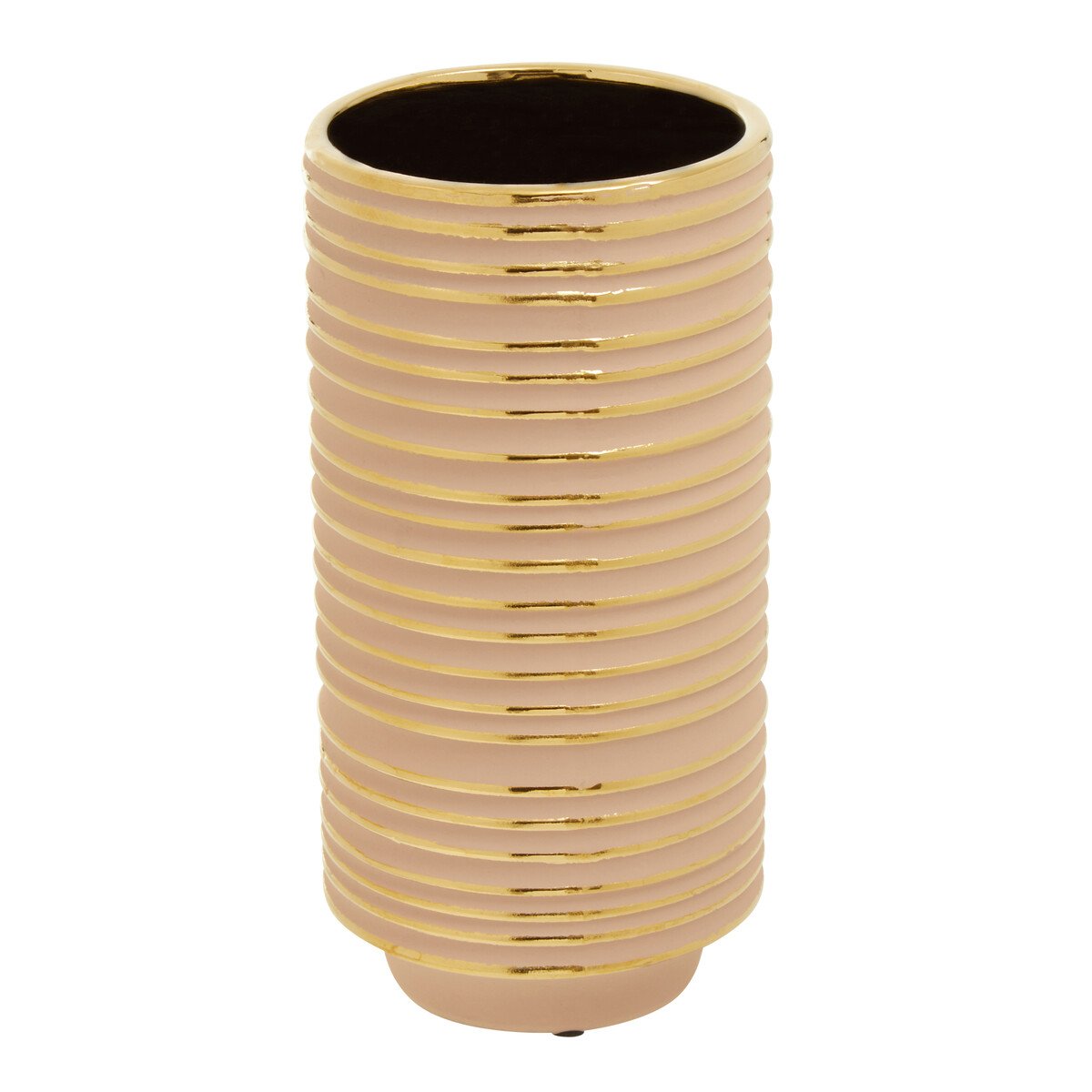 Orsina Haldis Small Ceramic Vase - Blush Pink and Gold