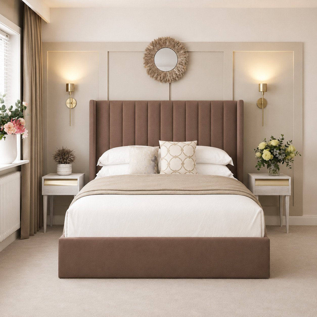 Bed Choices Madison Single Bed Frame With 54" Headboard - Brown