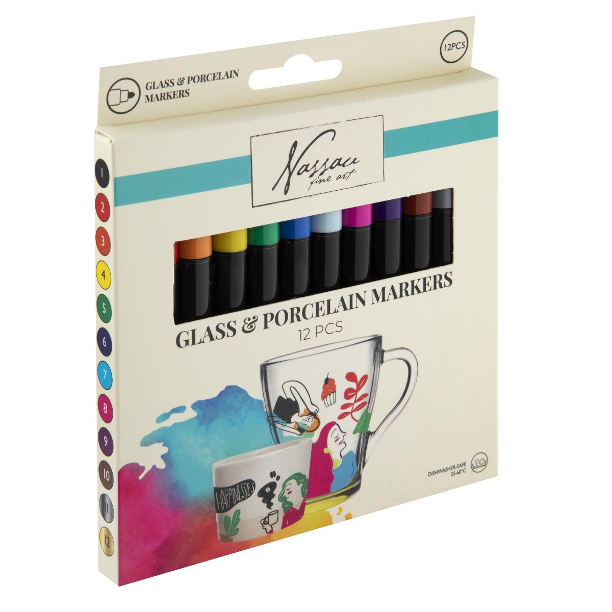 Totum Glass Porcelain Markers Craft Activity Set - 12 Piece