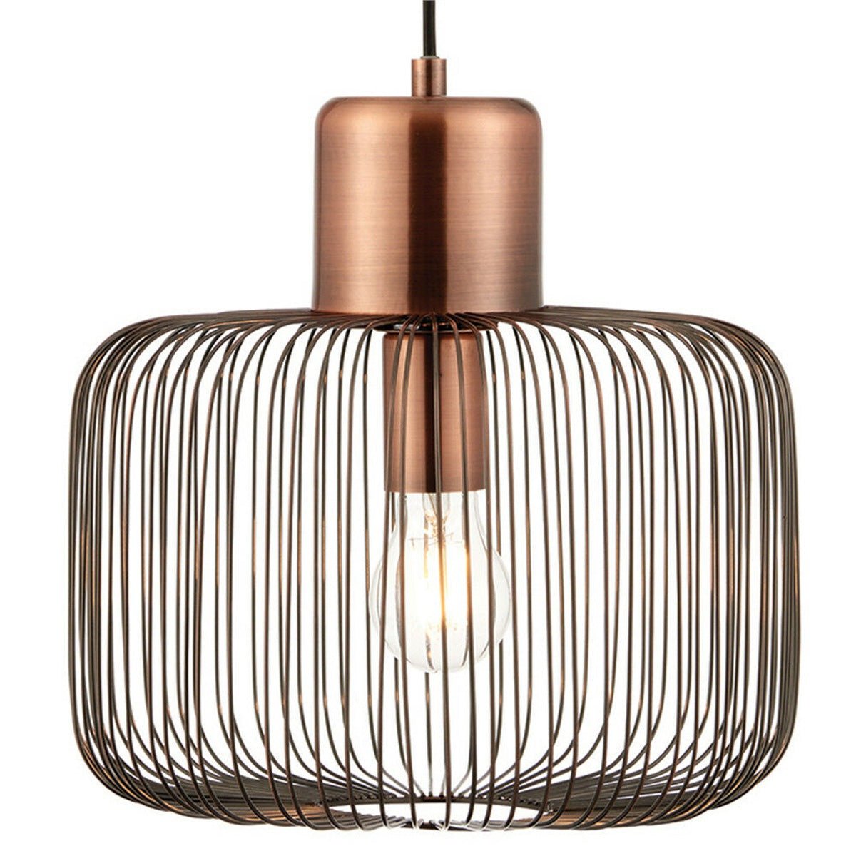 Loops Direct Steel Ceiling Pendant Light - Antique Copper