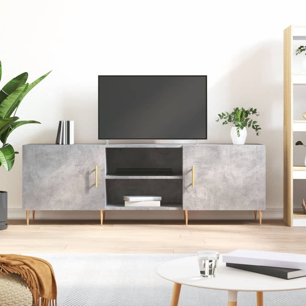 Walplus Engineered Wood TV Cabinet - Stone Grey - 150 x 30 x 50 cm