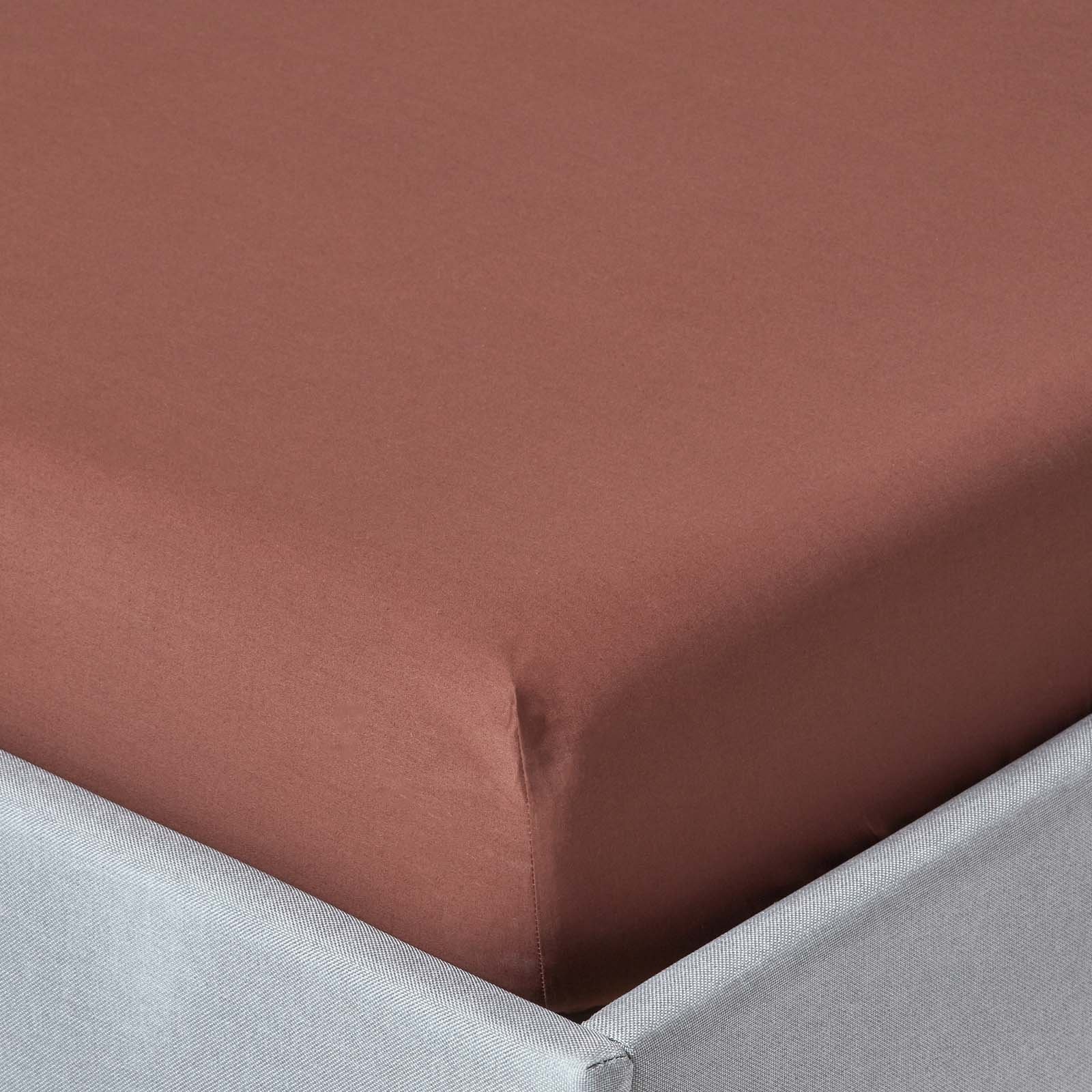 Homescapes Egyptian Cotton Chocolate Deep Fitted Sheet - Single