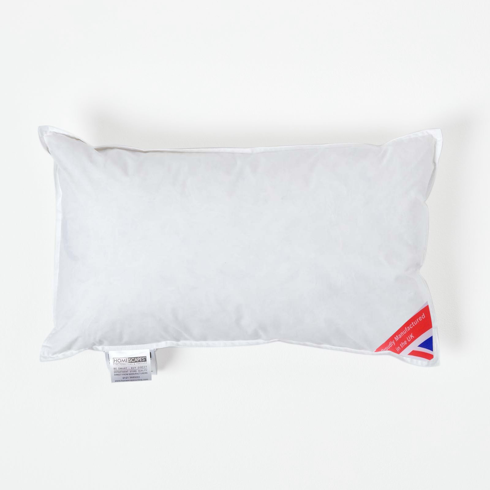Homescapes Luxury Duck Down Cushion Pad Insert -  50 x 35 cm