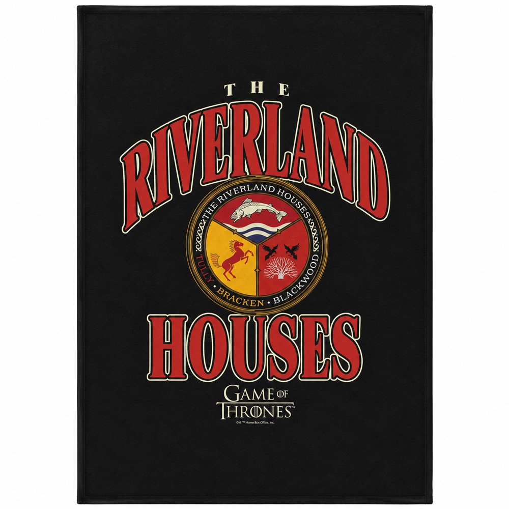 Game Of Thrones The Riverland Houses Silky Blanket - 152cm x 127cm