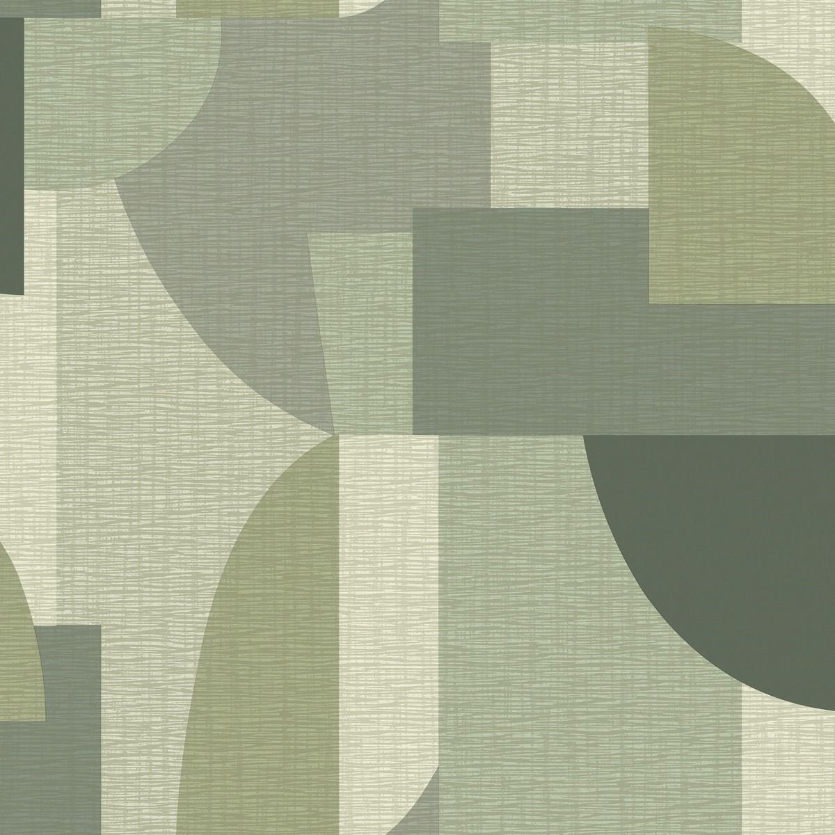 Belgravia Ceruti Geometric Wallpaper - Green