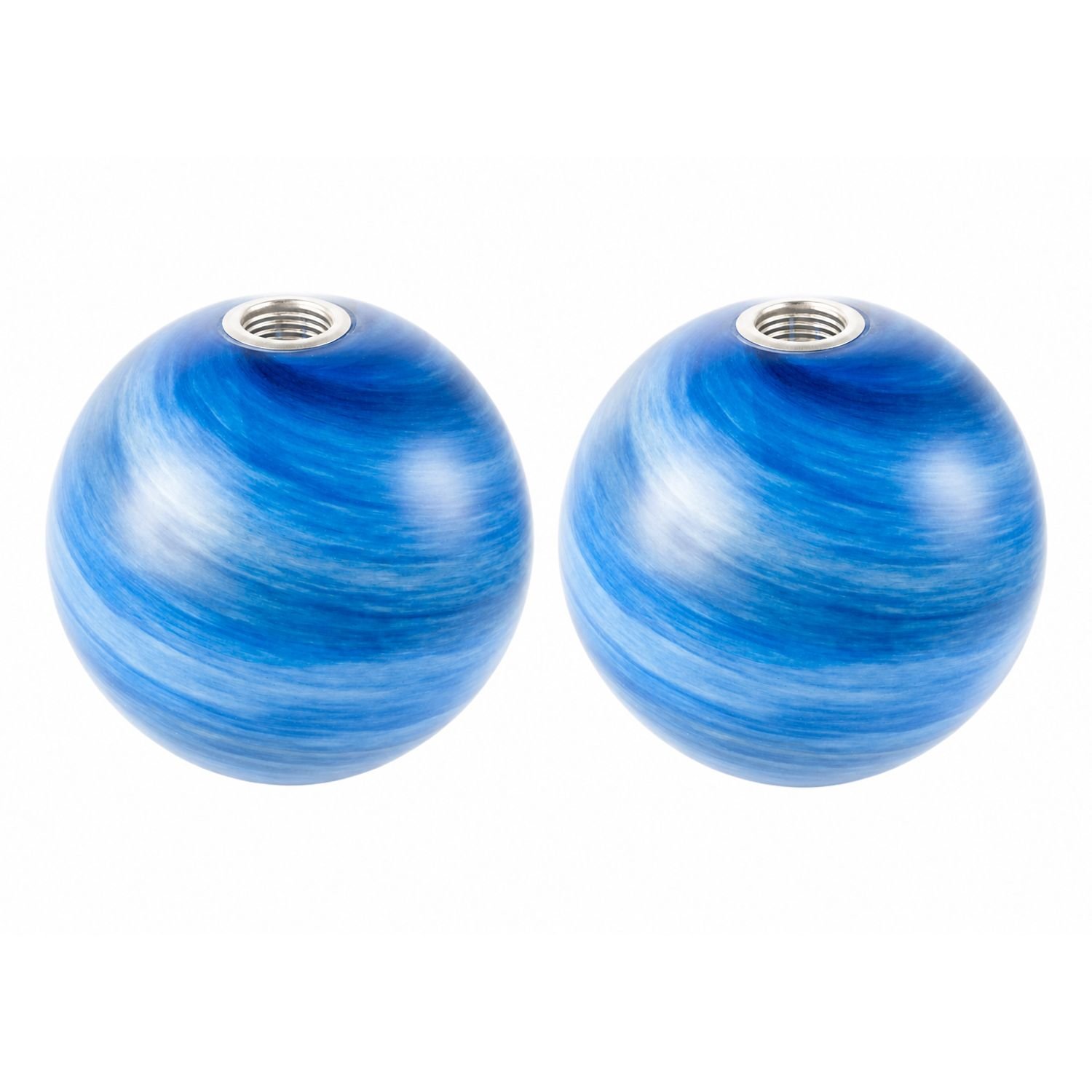 Happy Homewares Pair of Blue Marble Swirl Glass for G9 Pendant Shade - 12cm