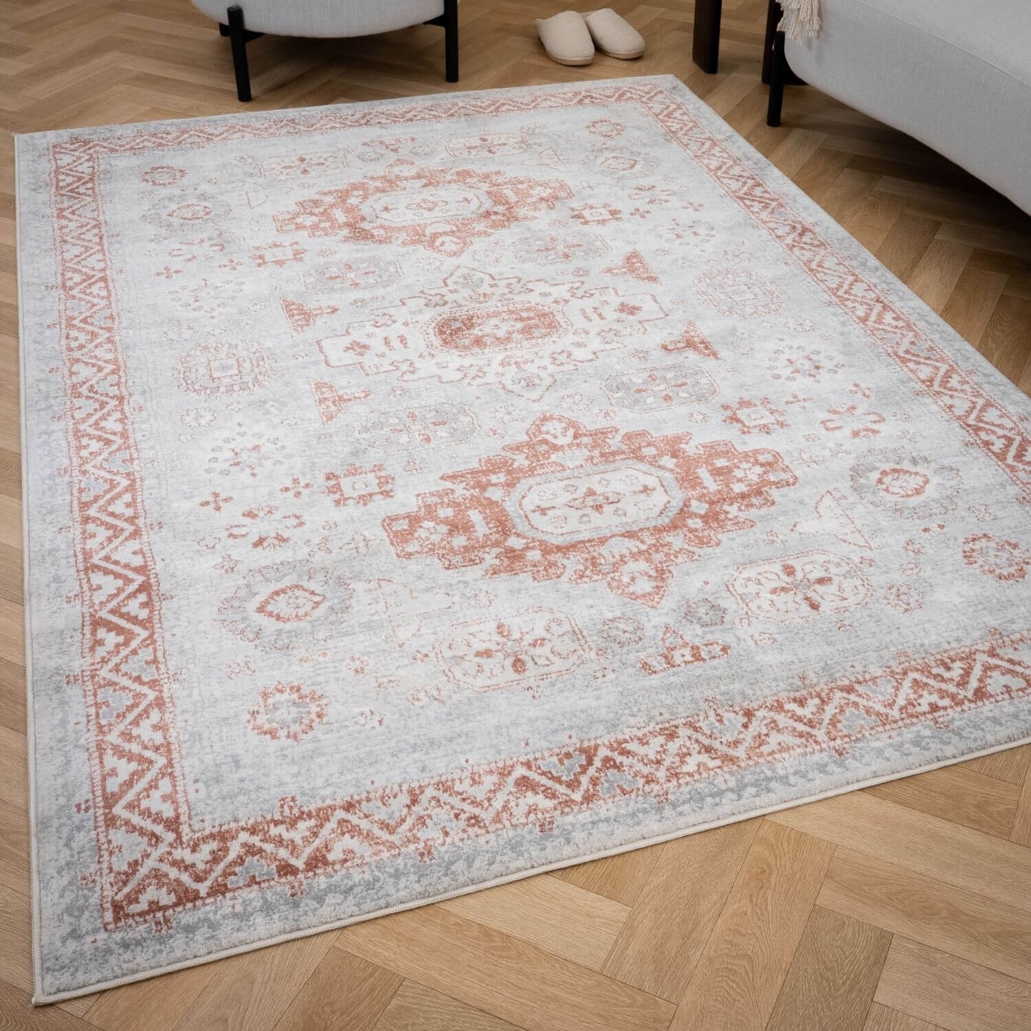 The Rugs Rose Montana Bordered Rug - 80 x 150cm