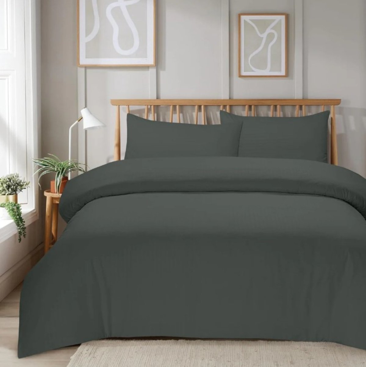 New Edge Blinds Mayfair Stripe Grey Duvet Set - Single