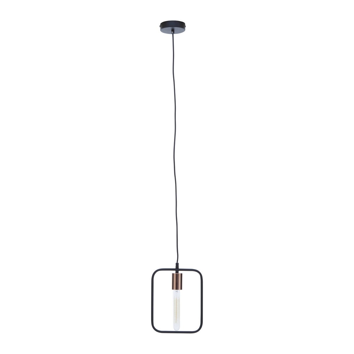 Orsina Lavis Metal Pendant Light - Black And Copper