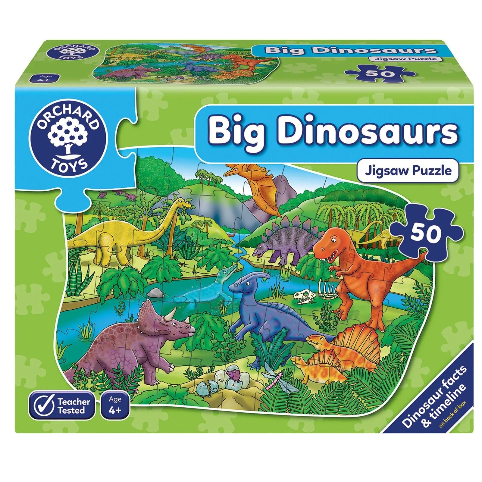 Orchard Toys Big Dinosaurs 50-Piece Shaped Jigsaw Puzzle