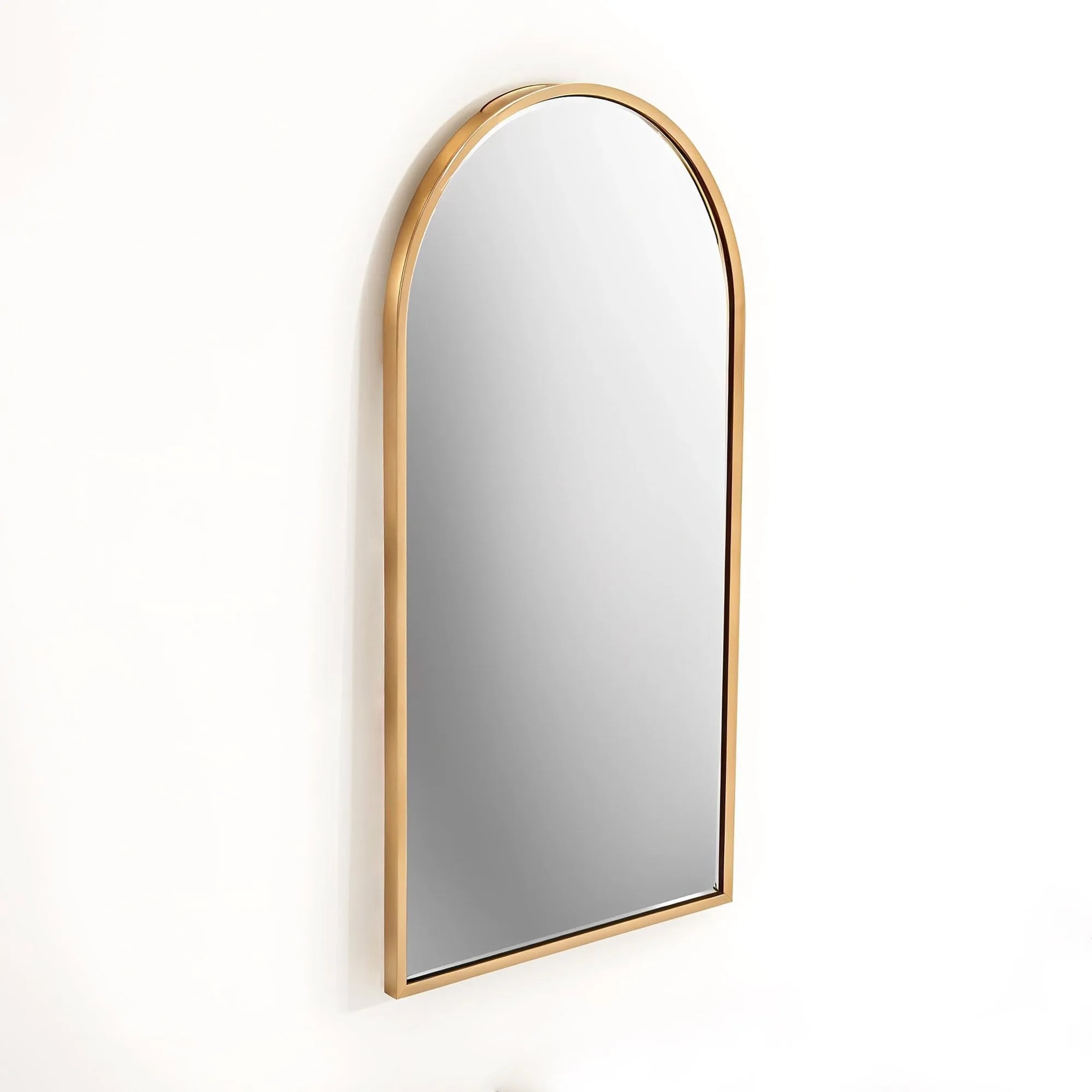 Orsina Trento Frame Large Arch Wall Mirror – Gold