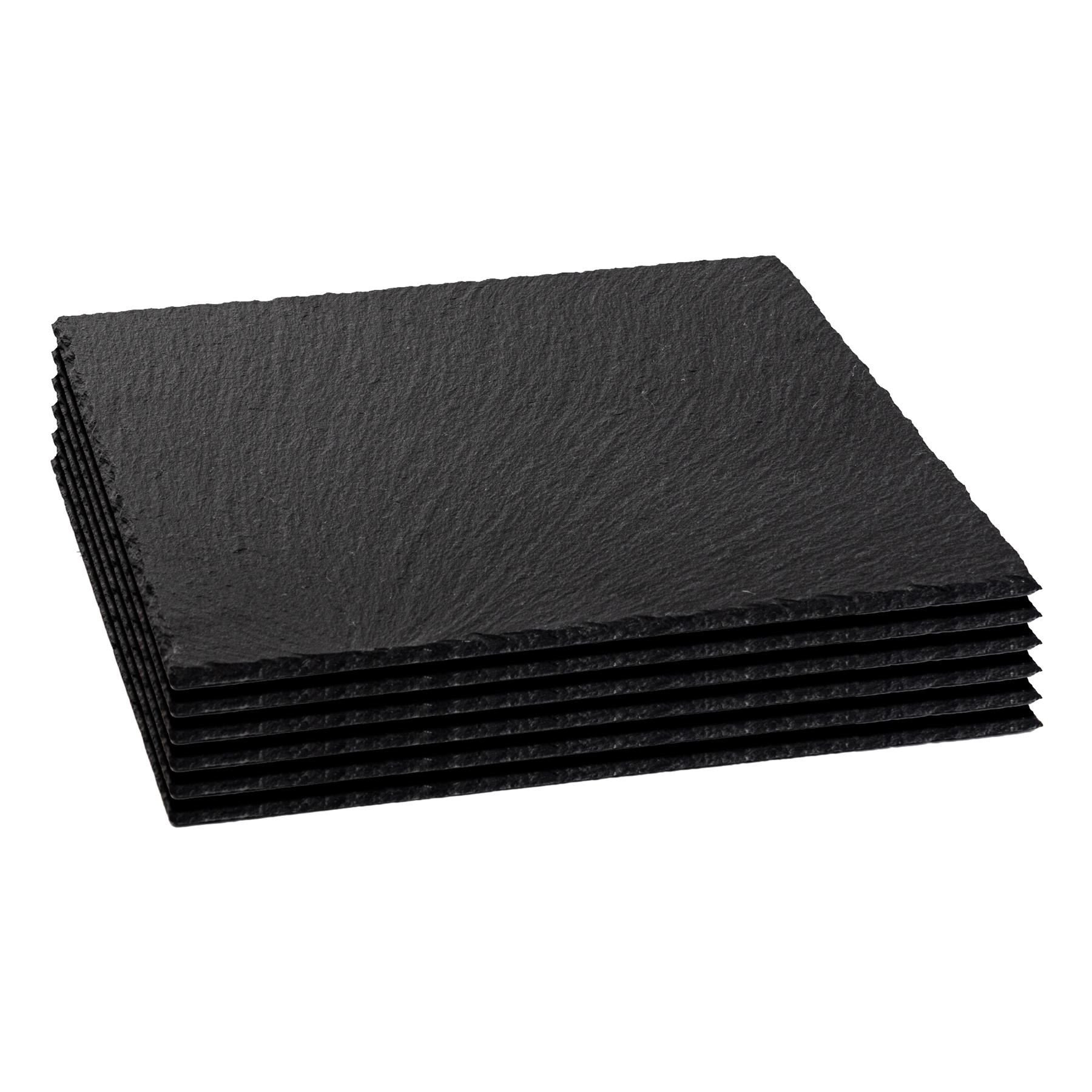 Argon Tableware Square Slate Placemats - Pack of 6