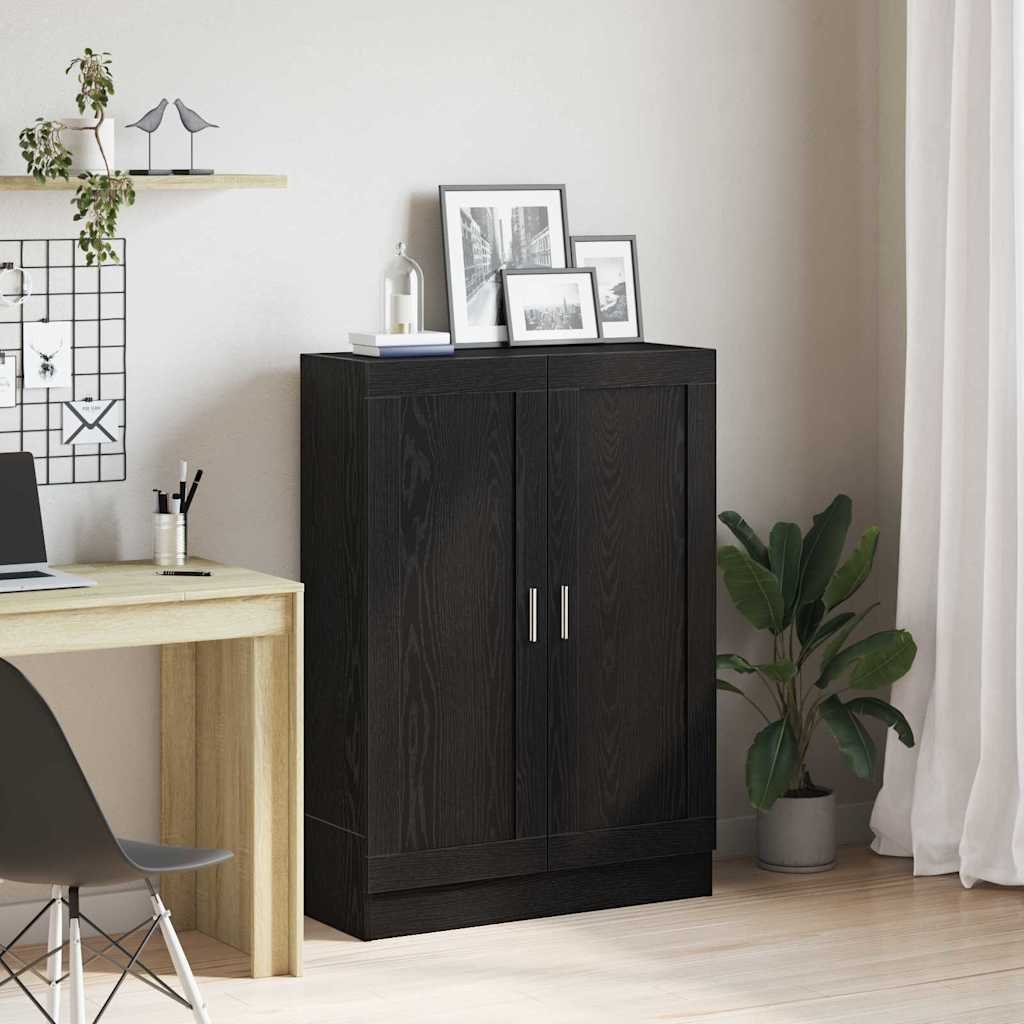Walplus 3 Tier Engineered Wood Book Cabinet - Dark Oak - 82.5 x 30.5 x 115 cm